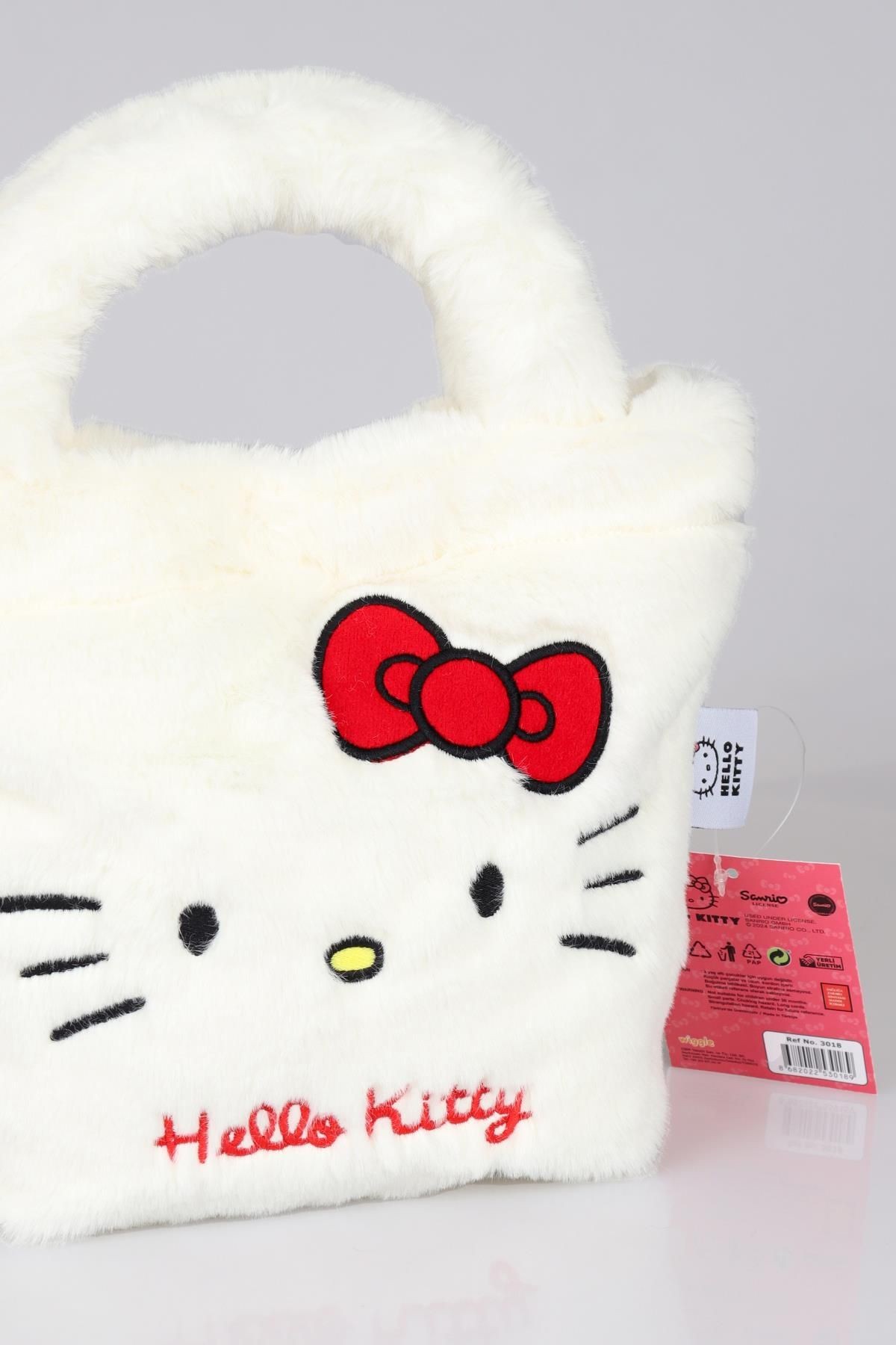 DEKOMUS İLE YENİ SEZON LİSANSLI HELLO KITTY BASIC PELUŞ EL ÇANTASI/BESLENME ÇANTASI