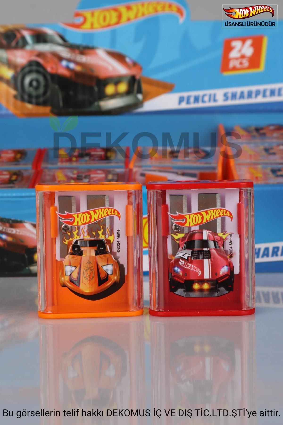 YENİ SEZON LİSANSLI HOT WHEELS "2 ADET" ÇİFT BIÇAKLI KALEMTRAŞ