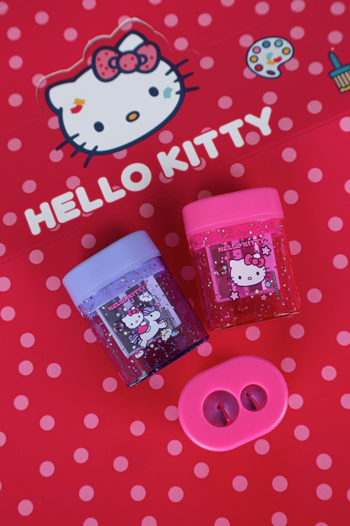 YENİ SEZON LİSANSLI HELLO KITTY VERSATİL UÇLU KALEM 0.7 MM,2 ADET KALEMTRAŞ,GEÇMELİ KURŞUN KALEM VE