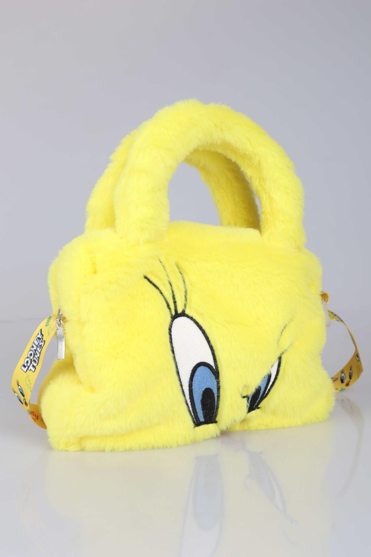 DEKOMUS İLE LİSANSLI YENİ SEZON TWEETY PELUŞ BASIC EL ÇANTASI VE OMUZ ÇANTASI 2'LİSİ