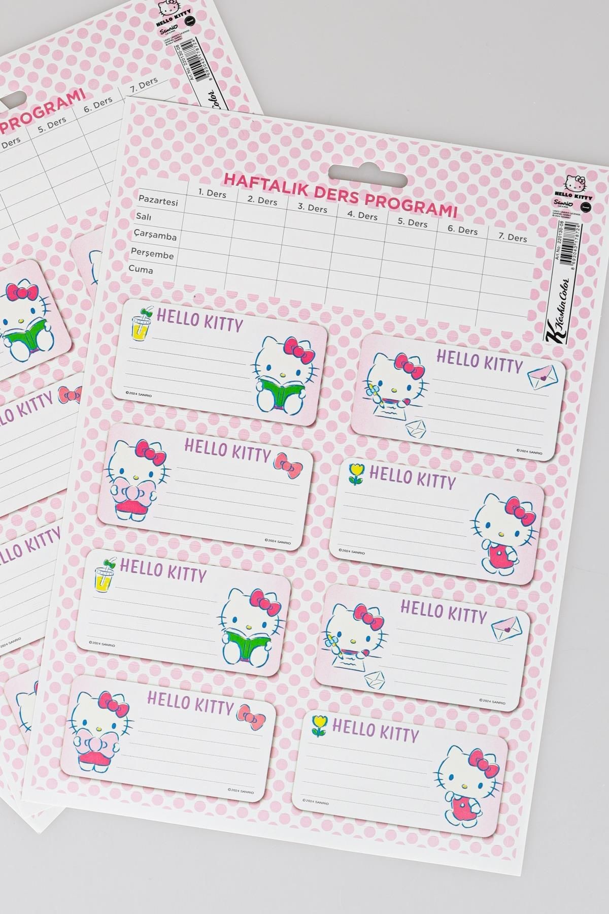 DEKOMUS İLE YENİ SEZON LİSANSLI HELLO KITTY 24'LÜ OKUL ETİKETİ