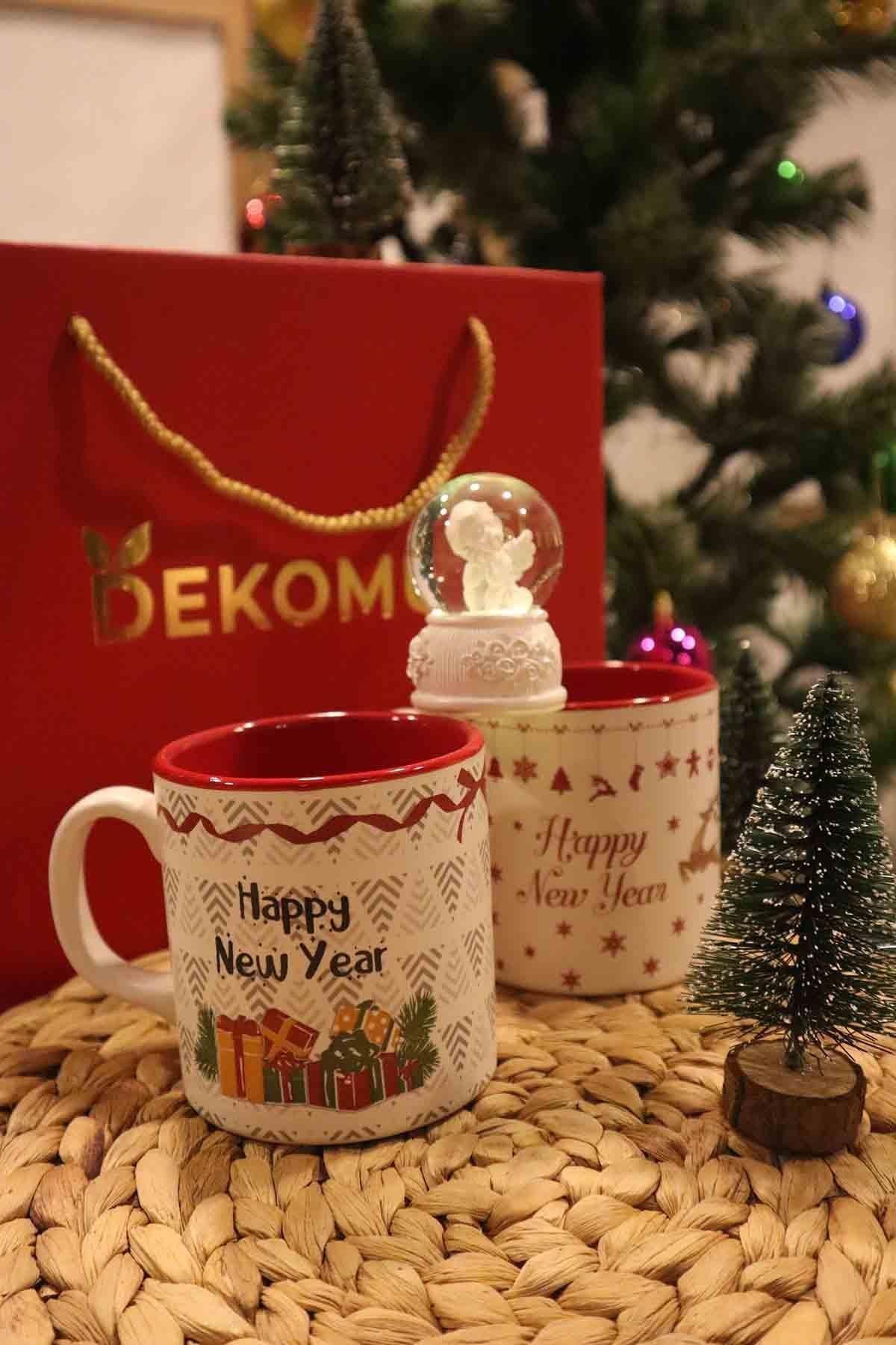 Gıft Box Özel Kutulu 2'li Kupa "yeni Yıl&merry Chrıstmas" Serisi