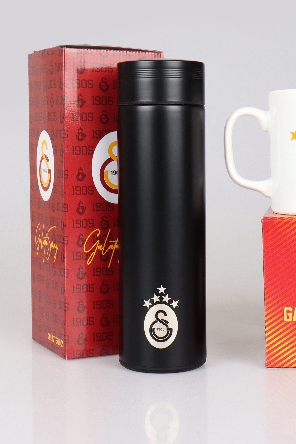 Dekomus Lisanslı Premıum 500 ml Çelik Termos Ve 5 Yıldızlı Kupa Seti
