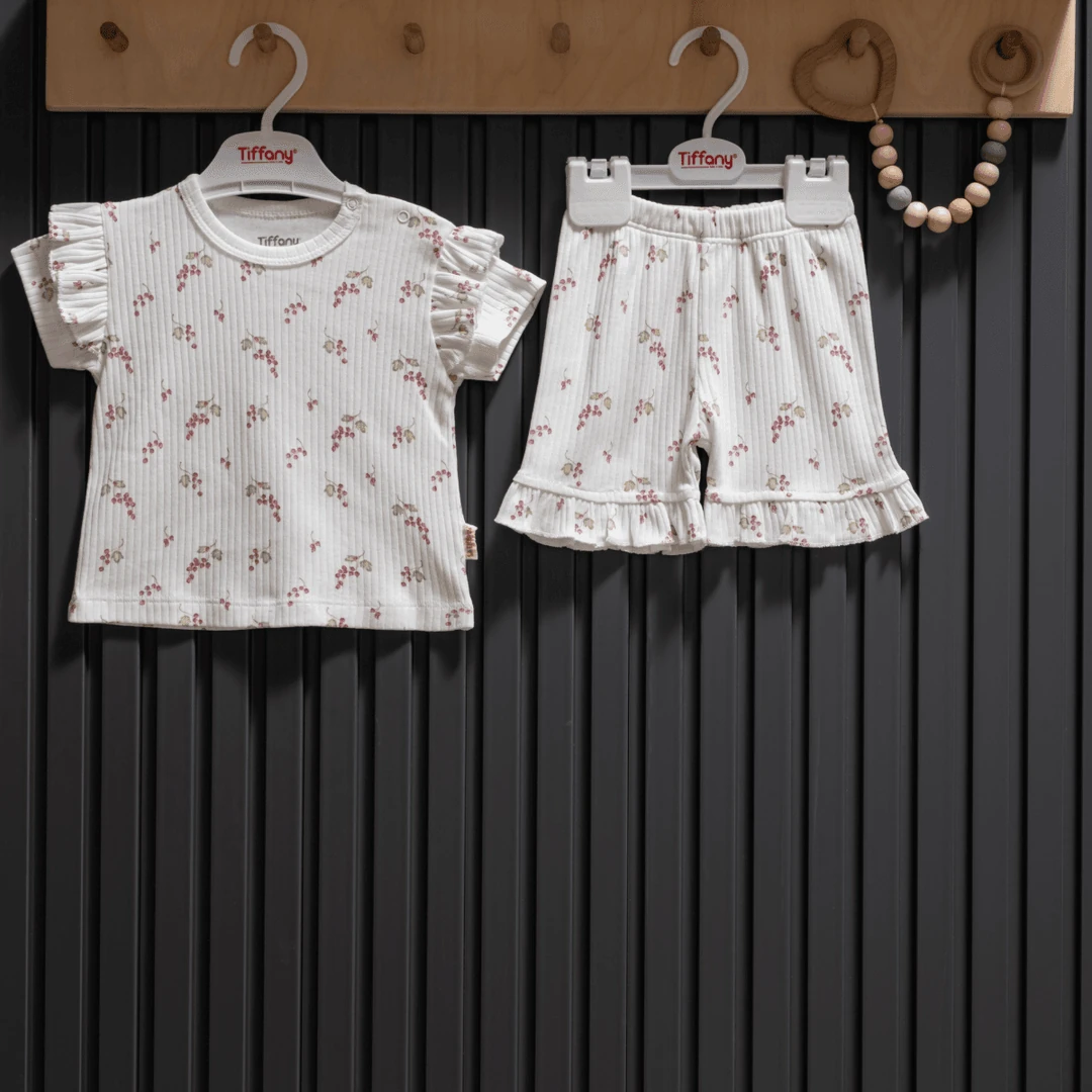 Lora Bliss Kız Purple Grape 2’li Yazlık Takım - Beyaz