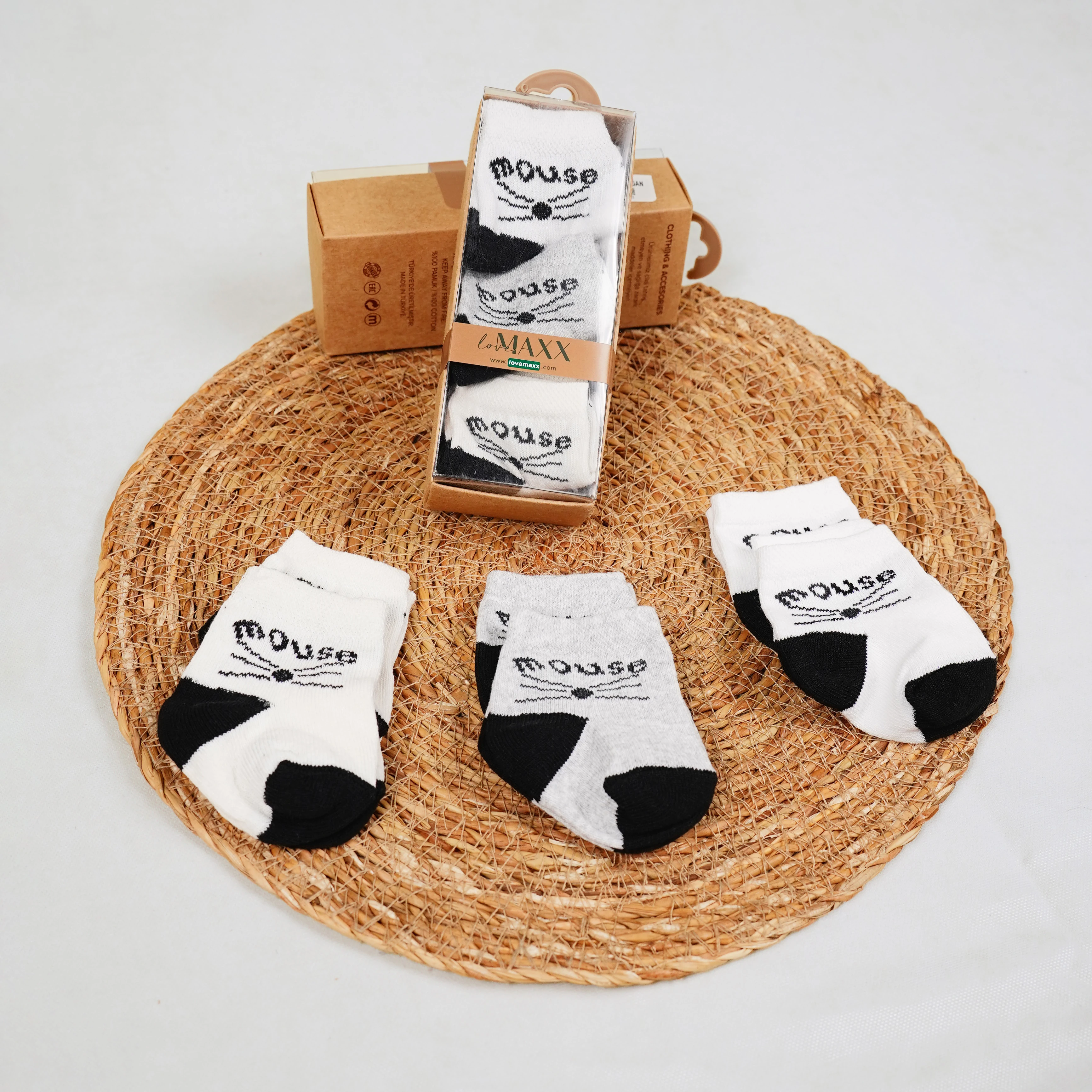 Lora Bliss 6’lı Desenli Çorap Seti - Siyah