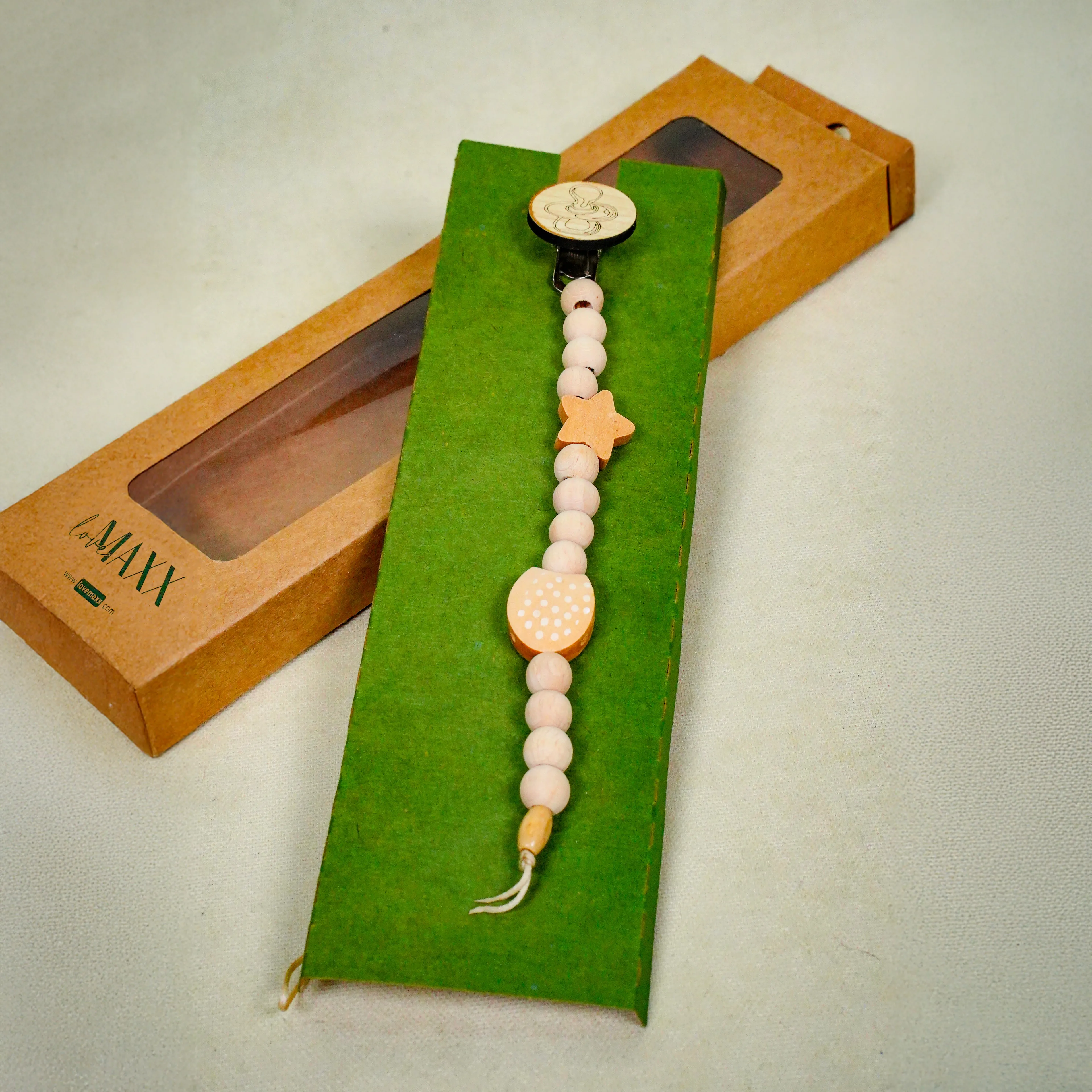 Lora Bliss Unisex Emzik Tutacağı – Ahşap Boncuklu  (1 Adet Karışık Model) - Emzik