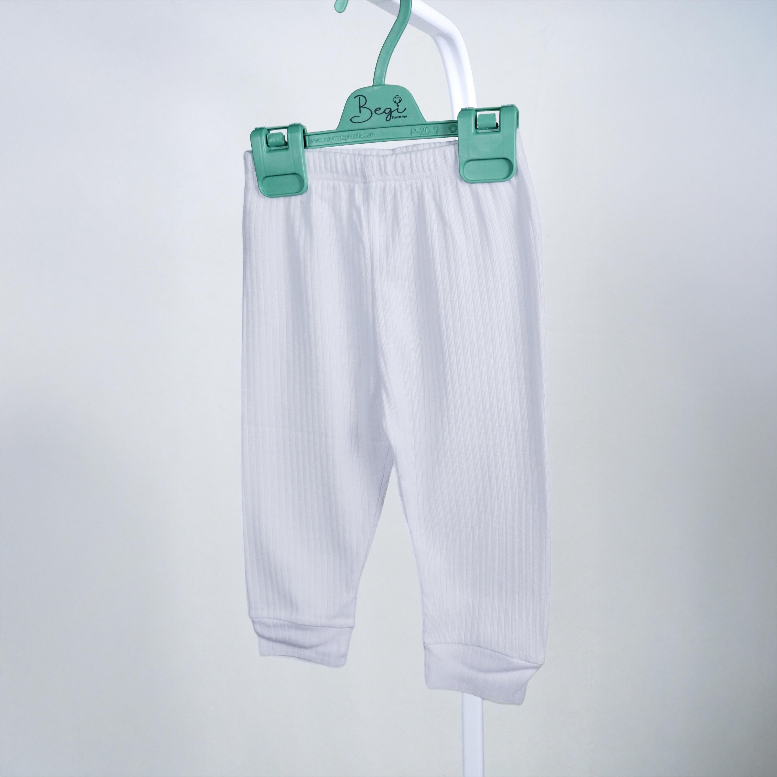 Lora Bliss Unisex Ribanlı Tek Alt - Beyaz