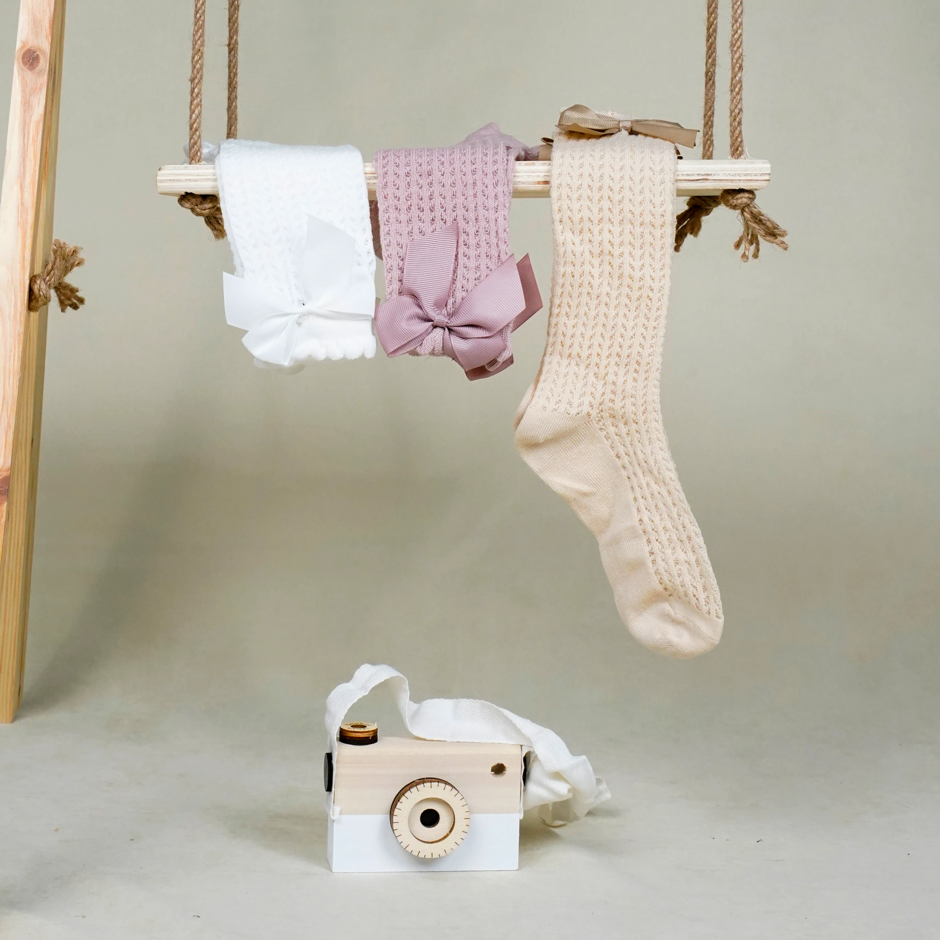 Lora Bliss Kız Çocuk Fiyonklu Yumuşak Çorap Seti 3 Çift