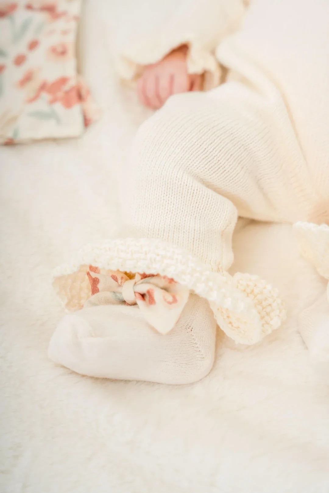 Nipperland Kız 0-3 Ay Lale Desenli Triko Hastane Çıkışı