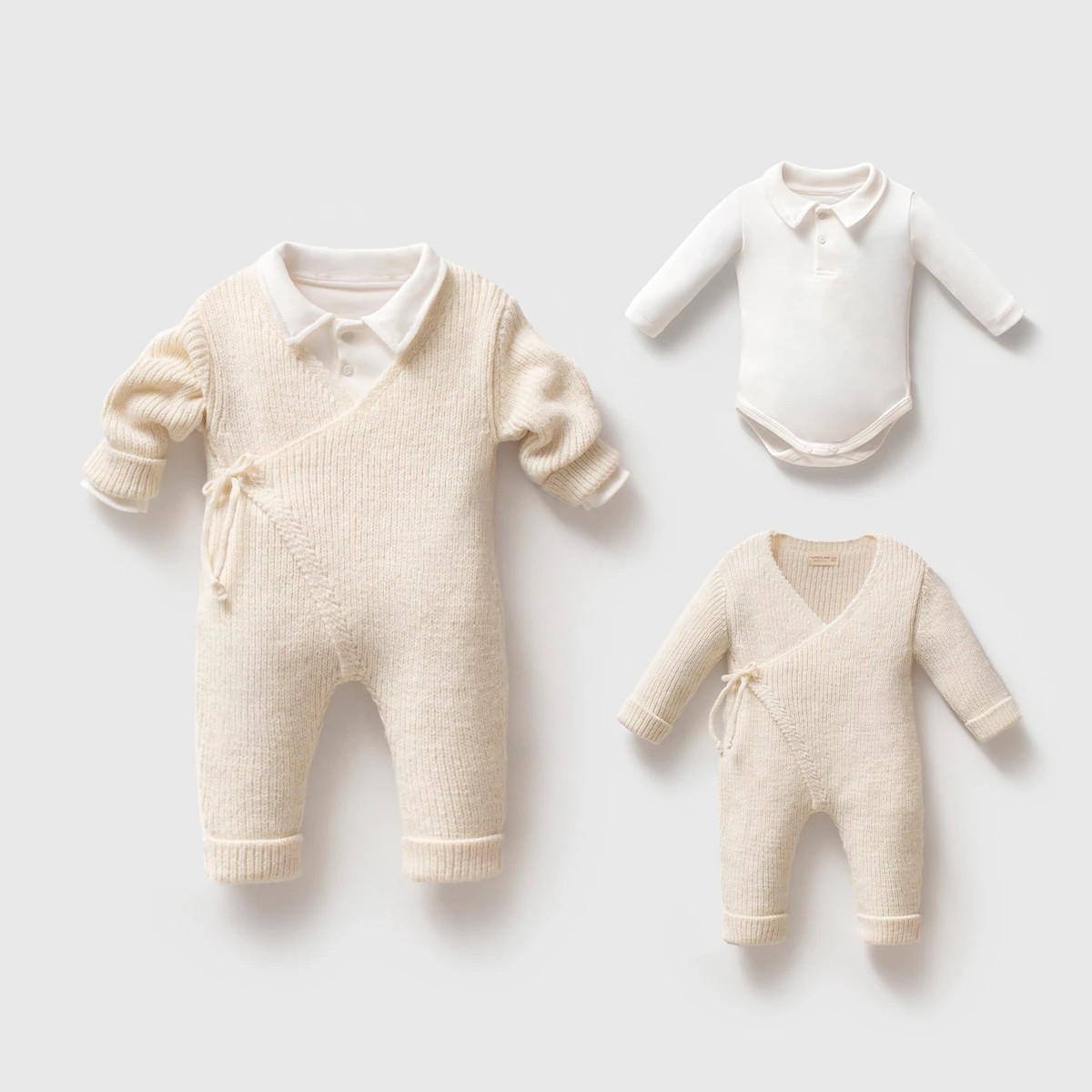 Nipperland Unisex Kruvaze Tulum - Ekru
