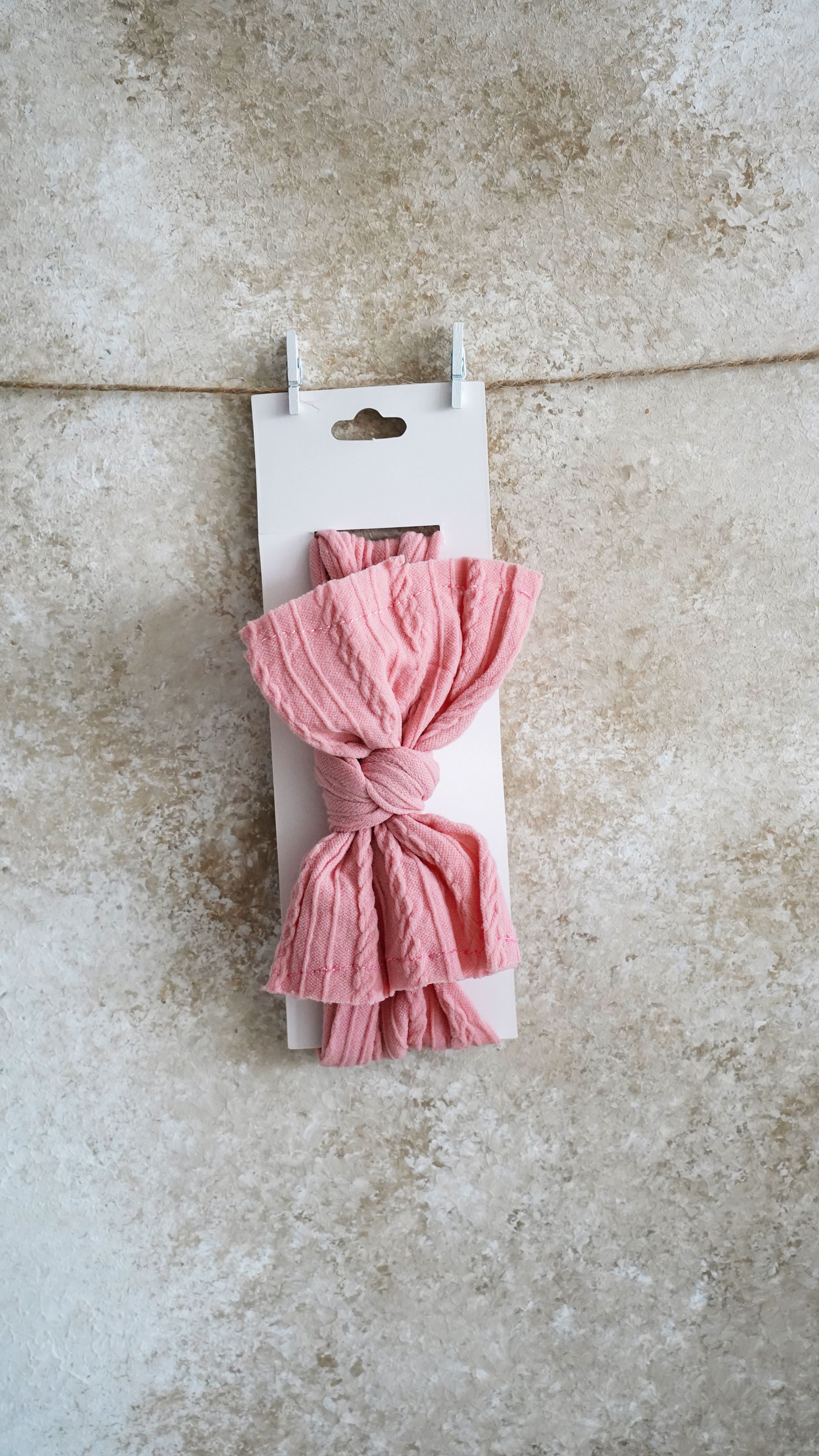 Lora Bliss Fiyonk Figürlü Penye Saç Bandı - Gül Kurusu