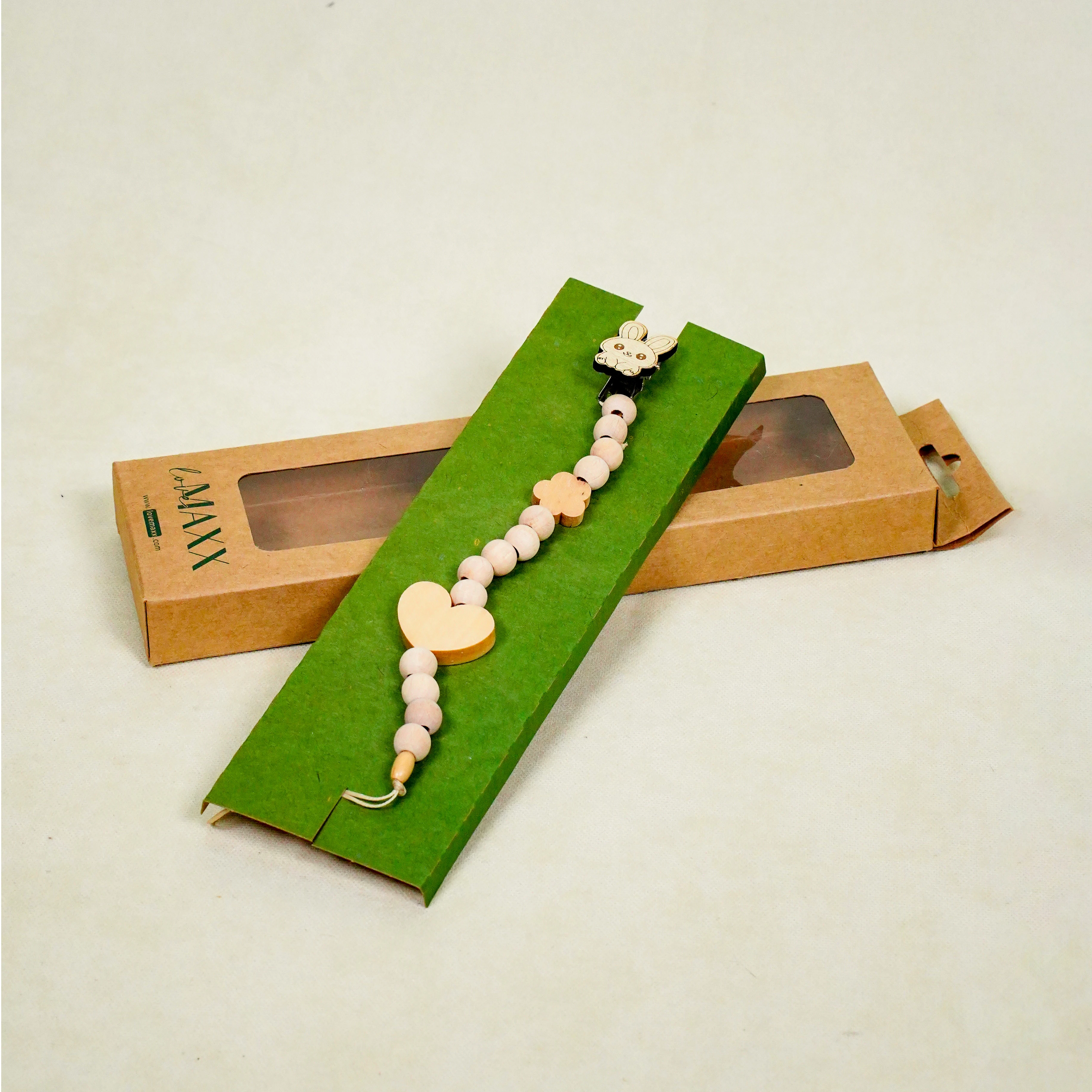 Lora Bliss Unisex Emzik Tutacağı – Ahşap Boncuklu  (1 Adet Karışık Model) - Tavşan