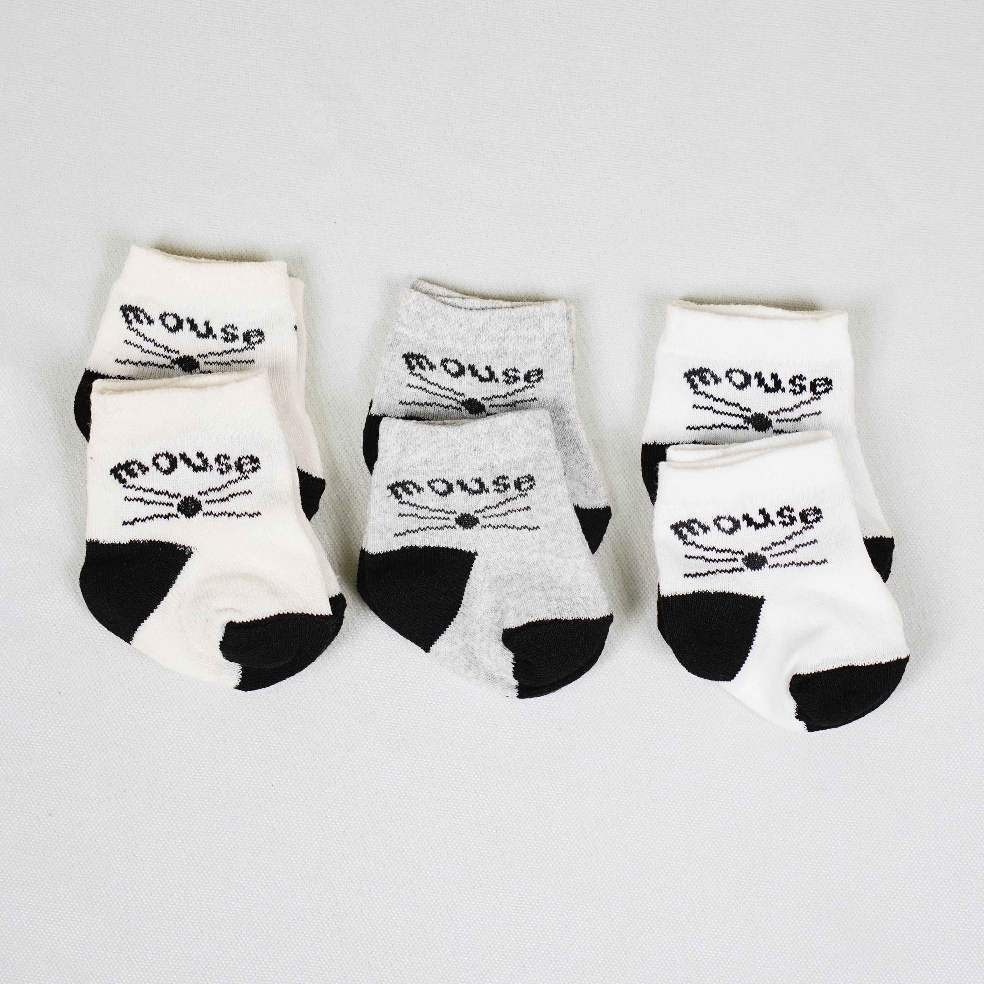 Lora Bliss 6’lı Desenli Çorap Seti - Siyah