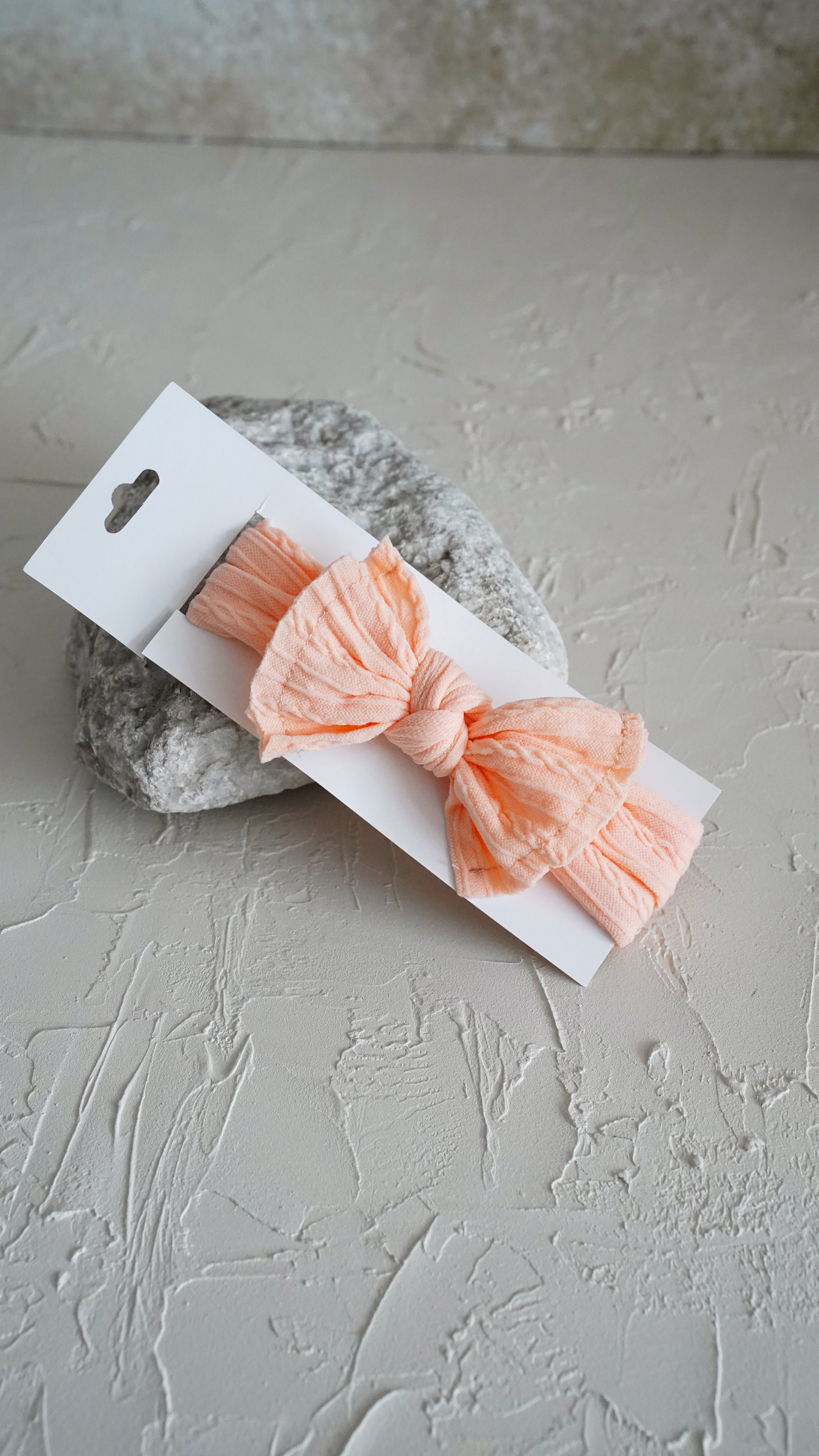 Lora Bliss Fiyonk Figürlü Penye Saç Bandı - Somon