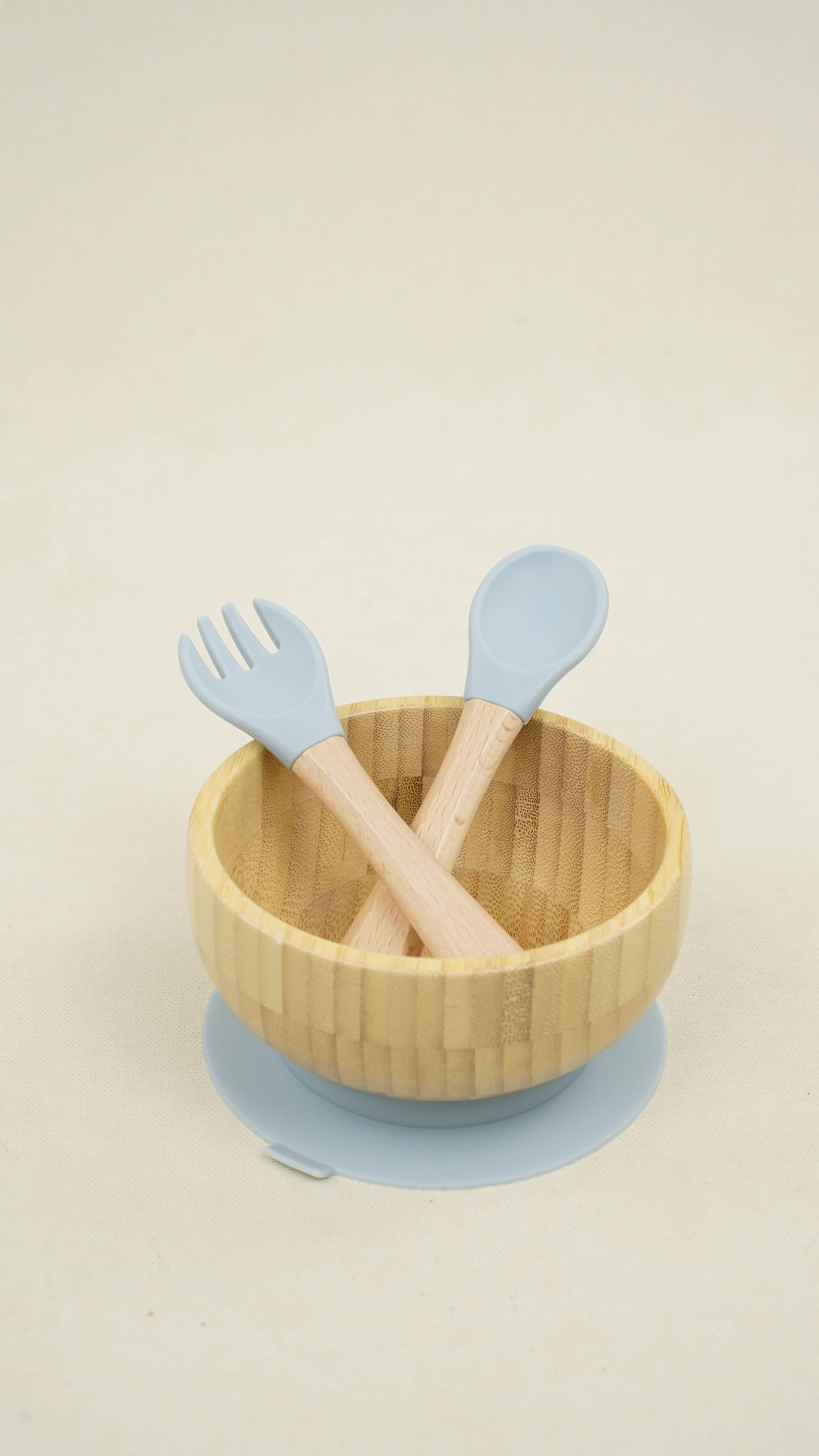 Lora Bliss Silikon Emiş Tabanlı Mama Kasesi ve Kaşık Seti