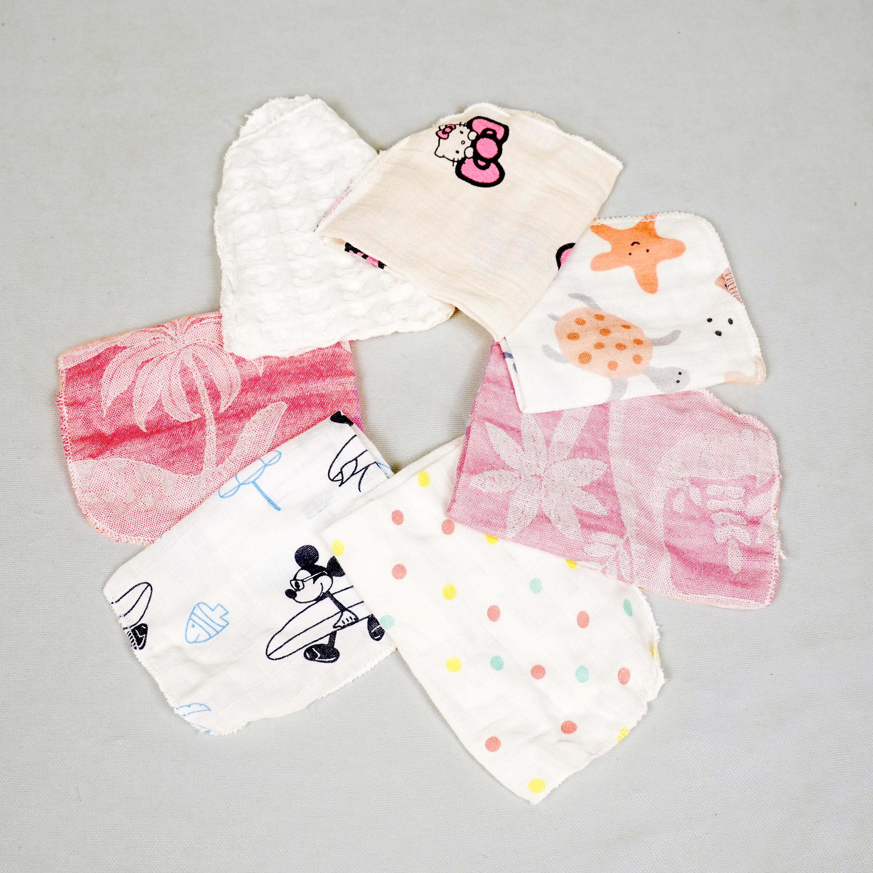 Lora Bliss Unisex Asorti Müslin 7’li Ağız Mendili - Ekru