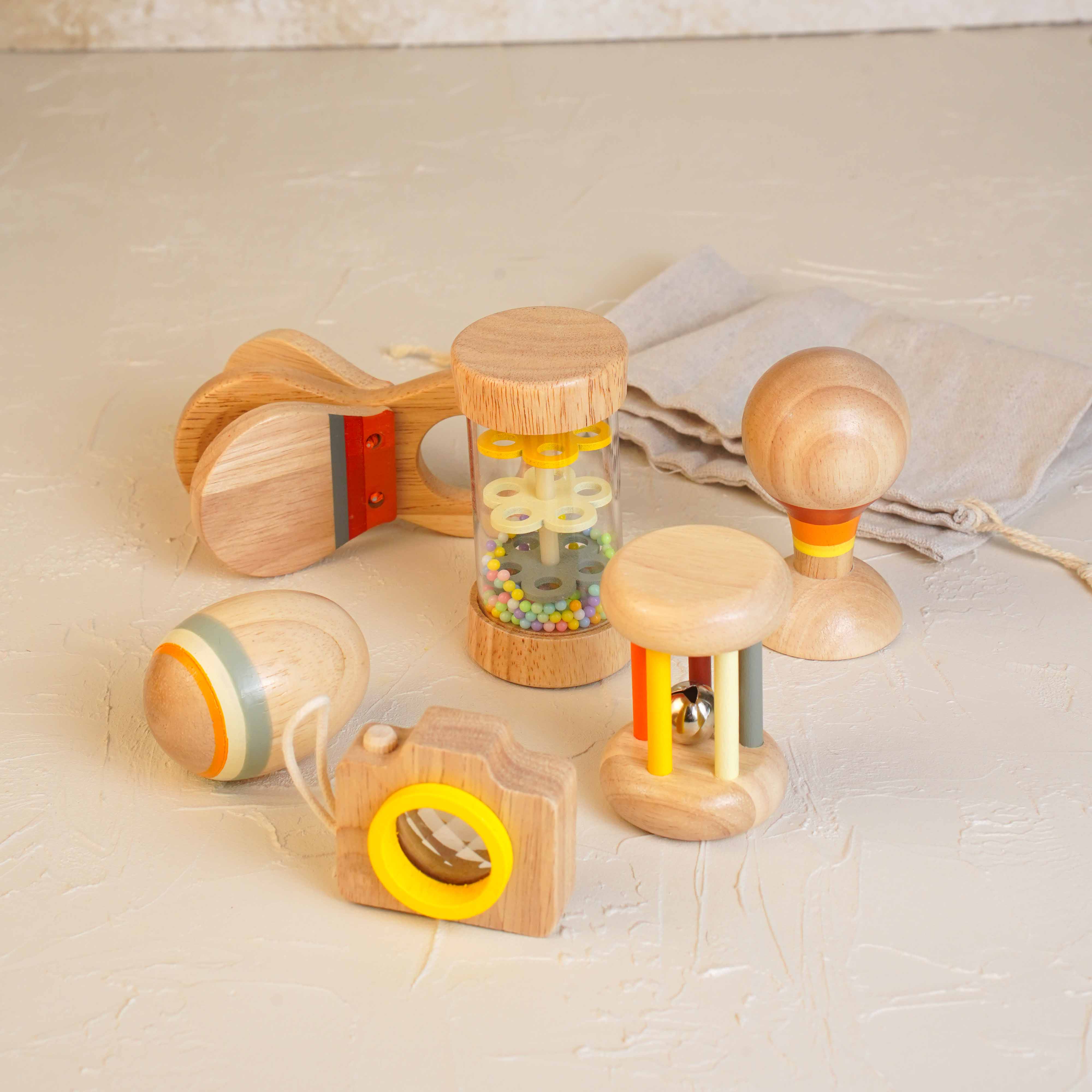 Lora Bliss Ahşap Çıngırak 6’lı Set Oyuncak