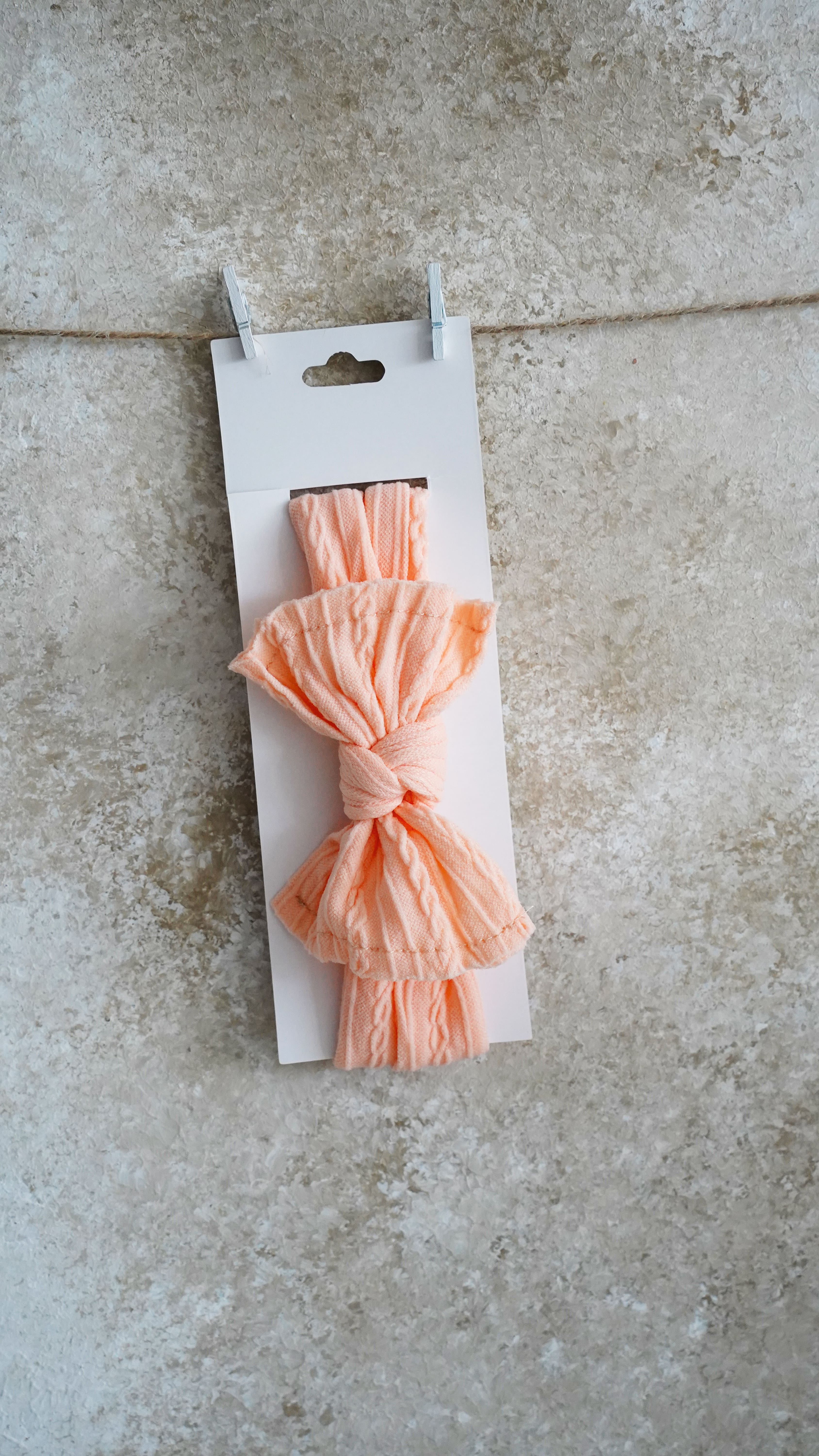 Lora Bliss Fiyonk Figürlü Penye Saç Bandı - Somon