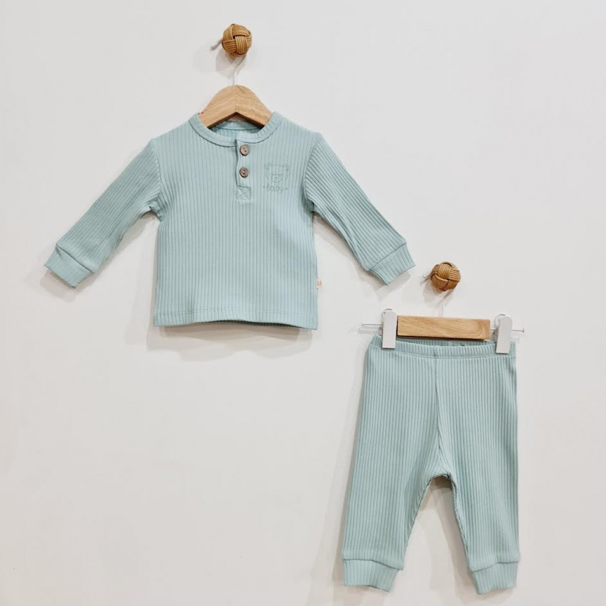 Lora Bliss Unisex Bear 2’li Takım - Gri