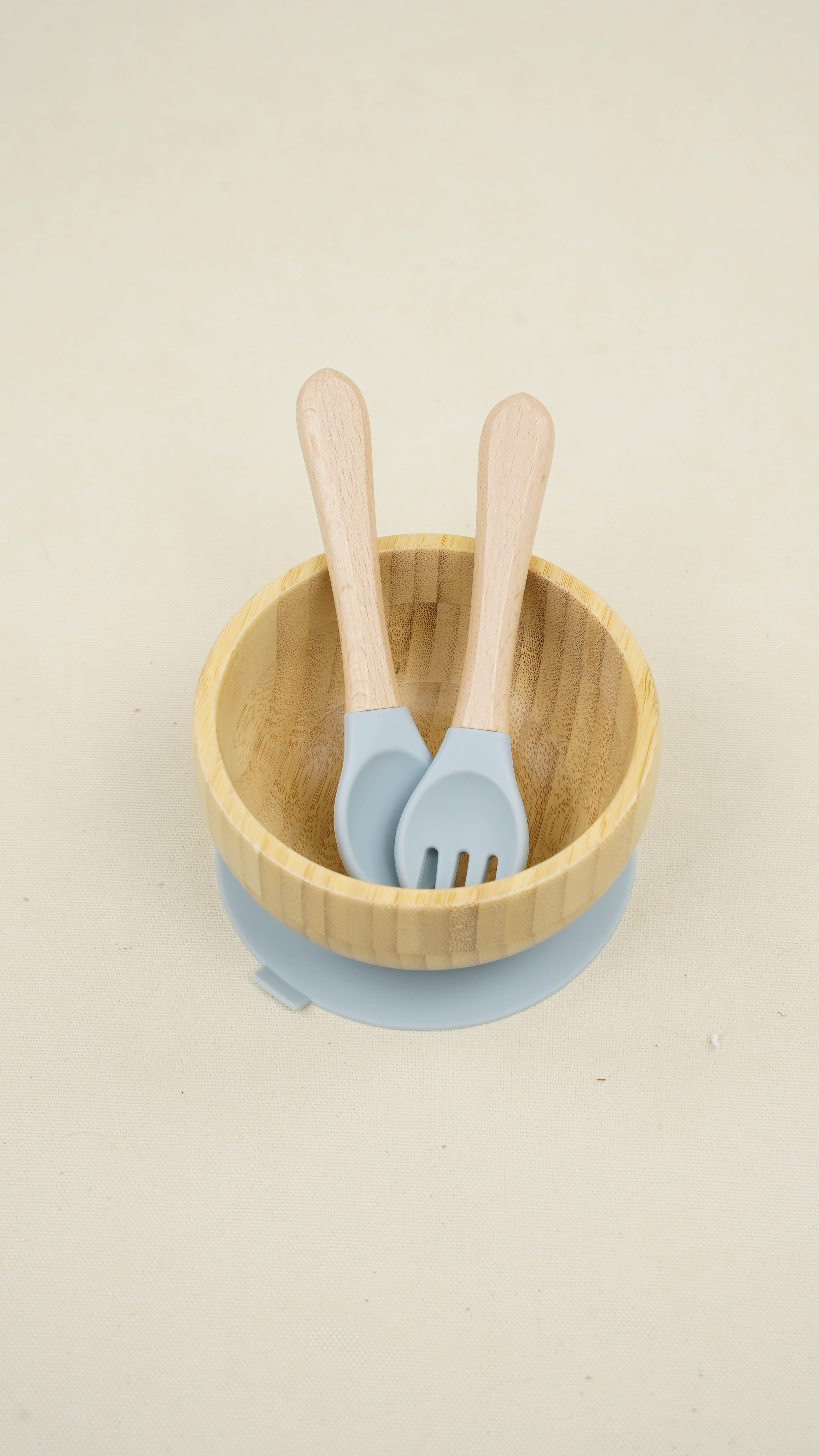 Lora Bliss Silikon Emiş Tabanlı Mama Kasesi ve Kaşık Seti