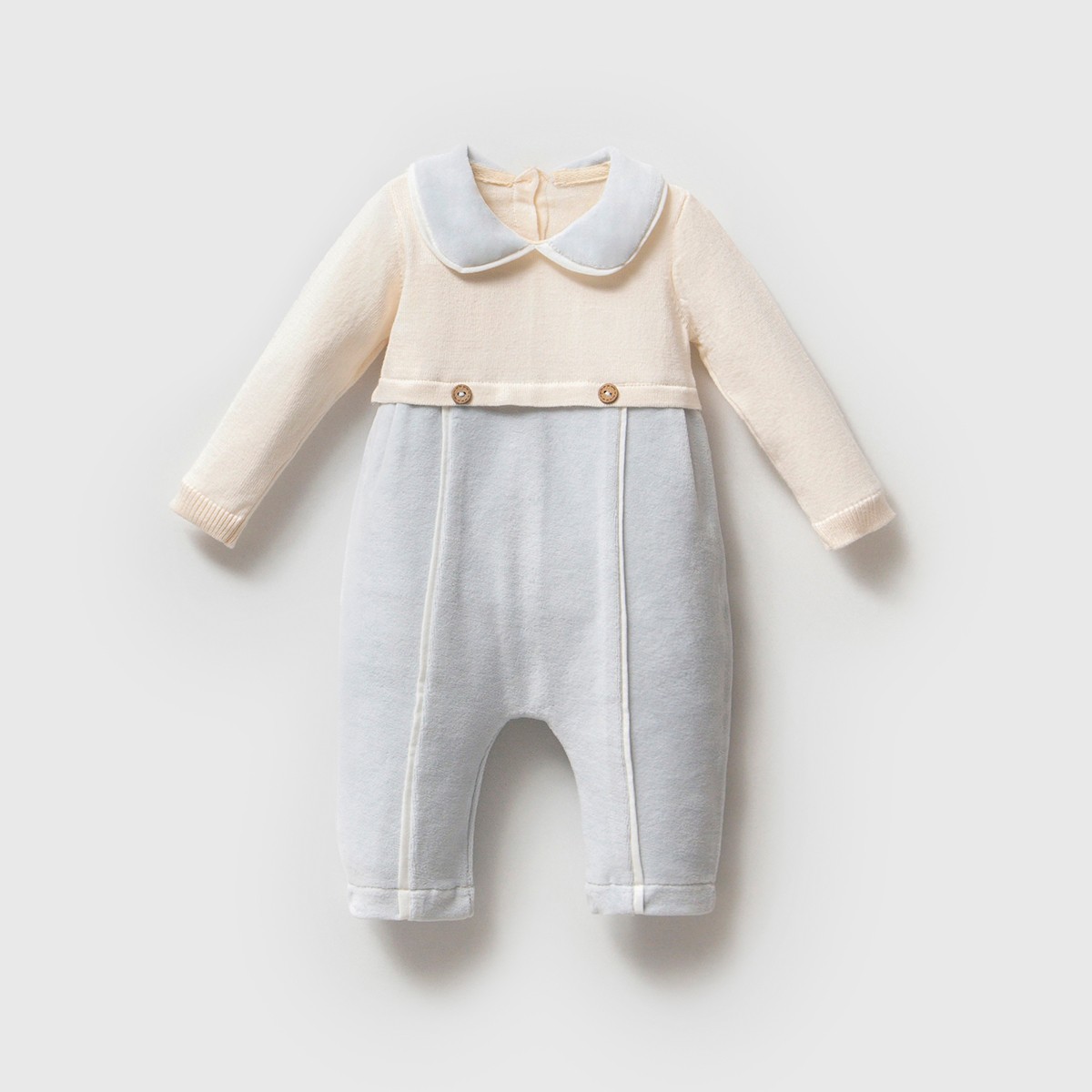 Lora Bliss Oscar Mavi Erkek Bebek Tulum | 3-6-9-12 Ay %100 Pamuk - 3 Ay