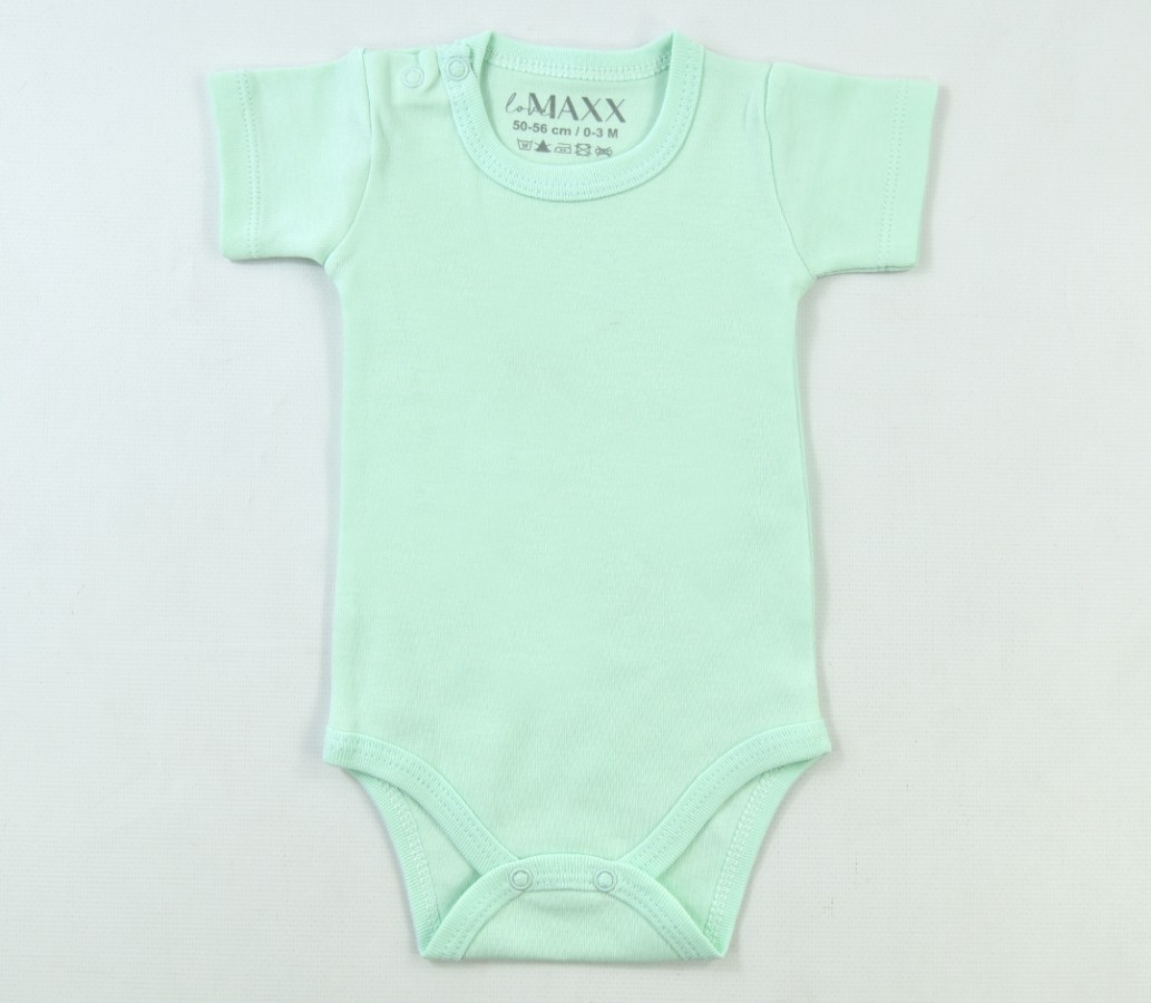Lora Bliss Unisex Bebek İnterlok Kısa Kol Aylık Body - Mint Yeşili