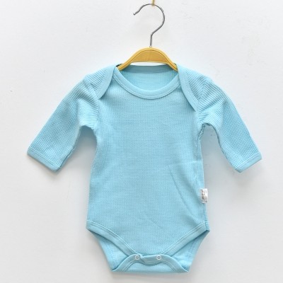 Lora Bliss Unisex Turkuaz Waffle Uzun Kollu Body – 9 Ay