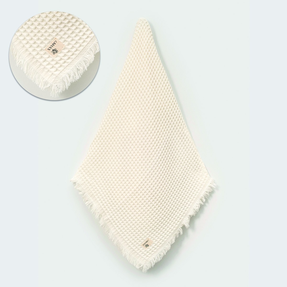 Lora Bliss Unisex Petek Desenli Müslin Battaniye – 110x110 cm