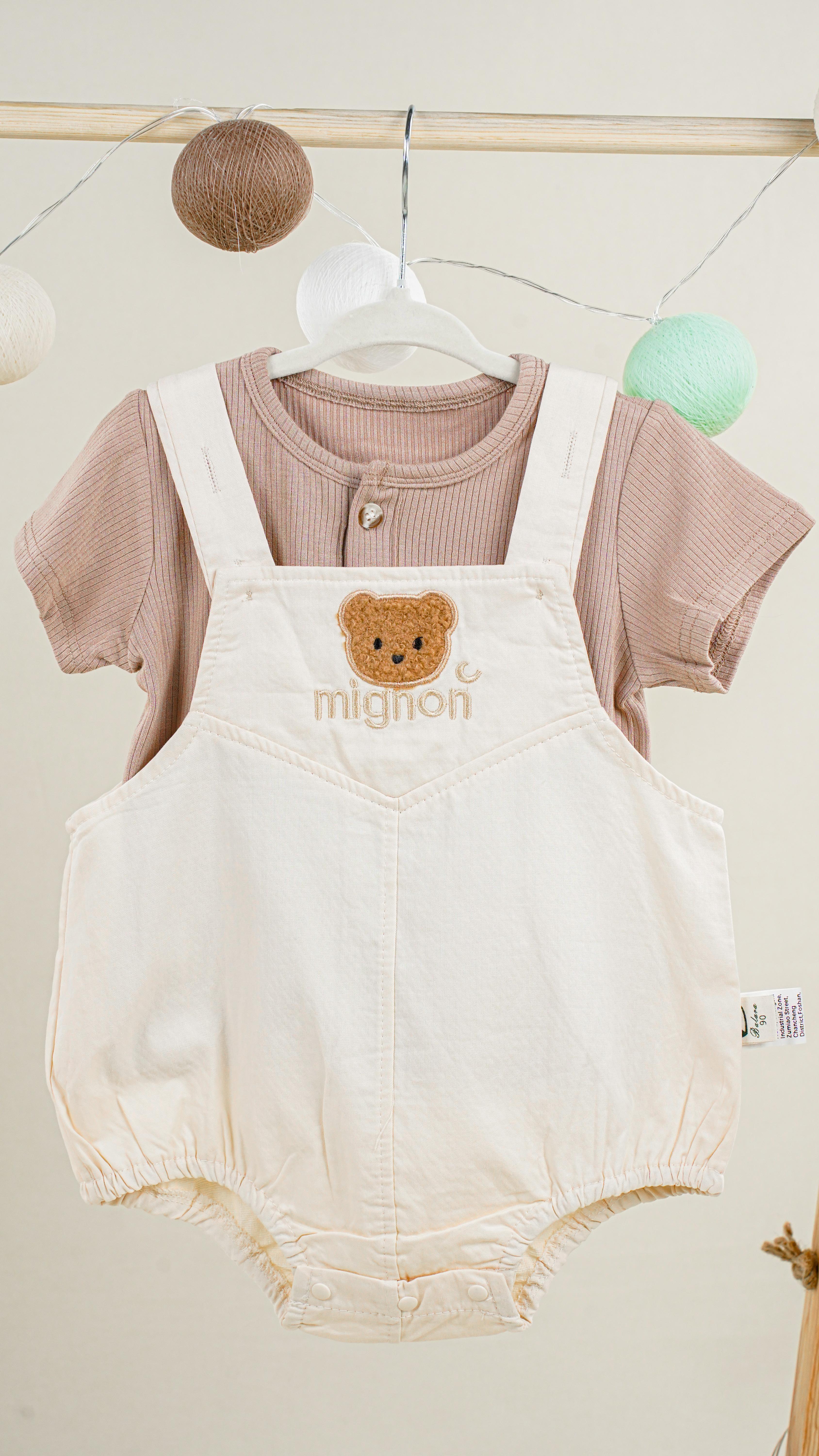 Mignon Ayıcık Nakışlı Zıbın Tulum – 18-24 Ay