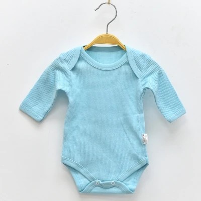 Lora Bliss Unisex Waffle Uzun Kollu Body - Turkuaz