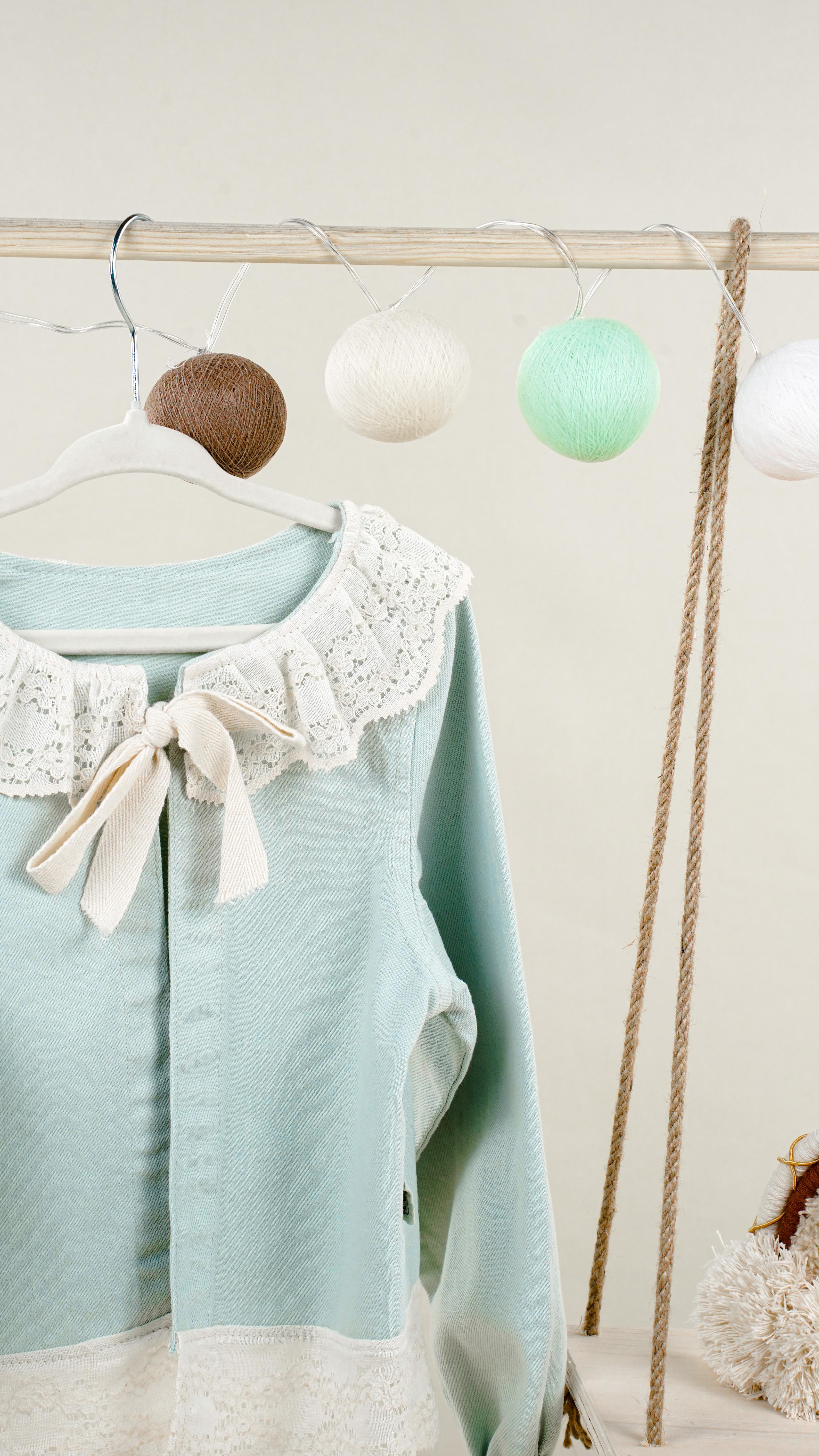 Lora Bliss Kız Çocuk Güpür Detaylı Yeşil Ham Ceket – 5-8 Yaş