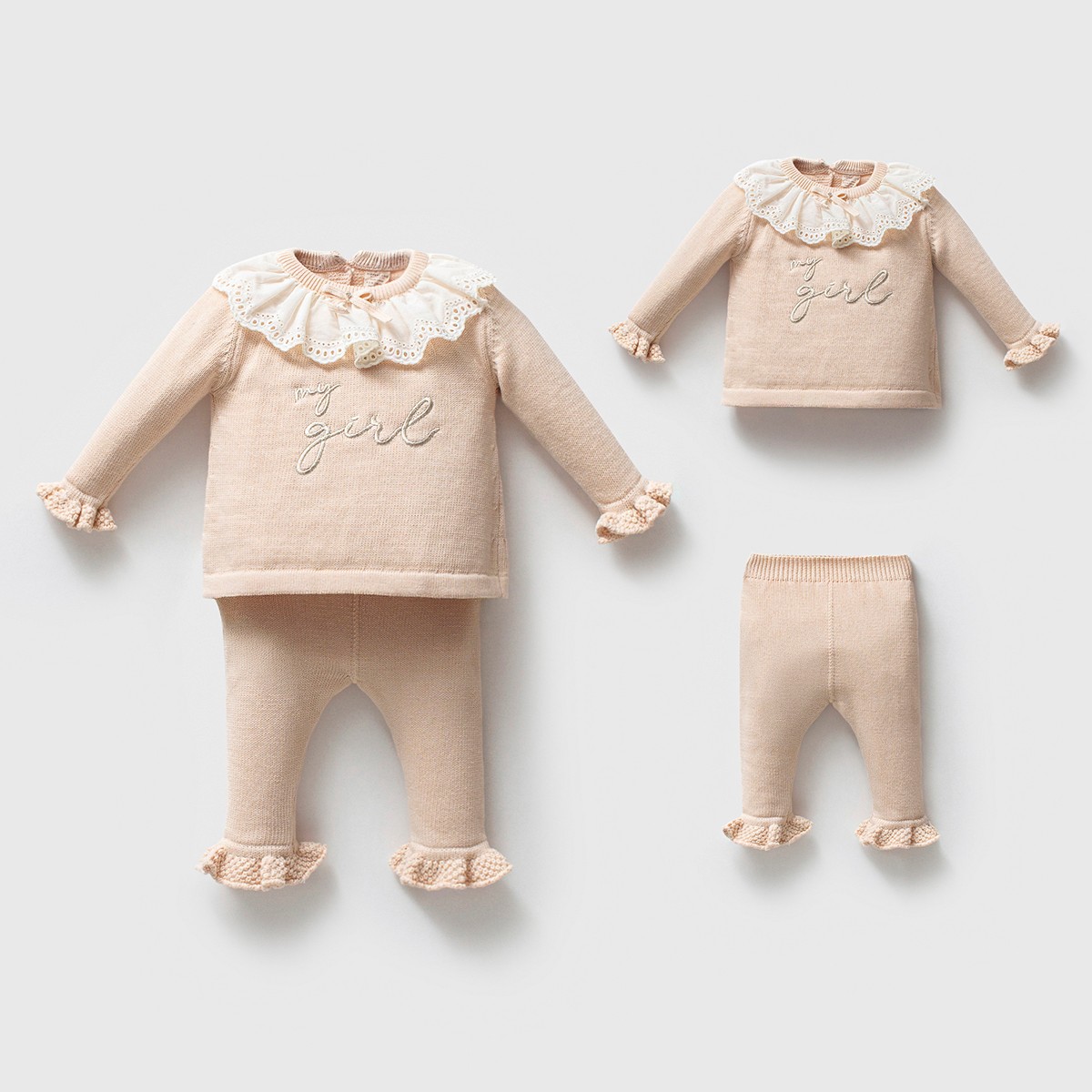 Nipperland Kız Bebek 12 Ay My Girl Takım – Bej