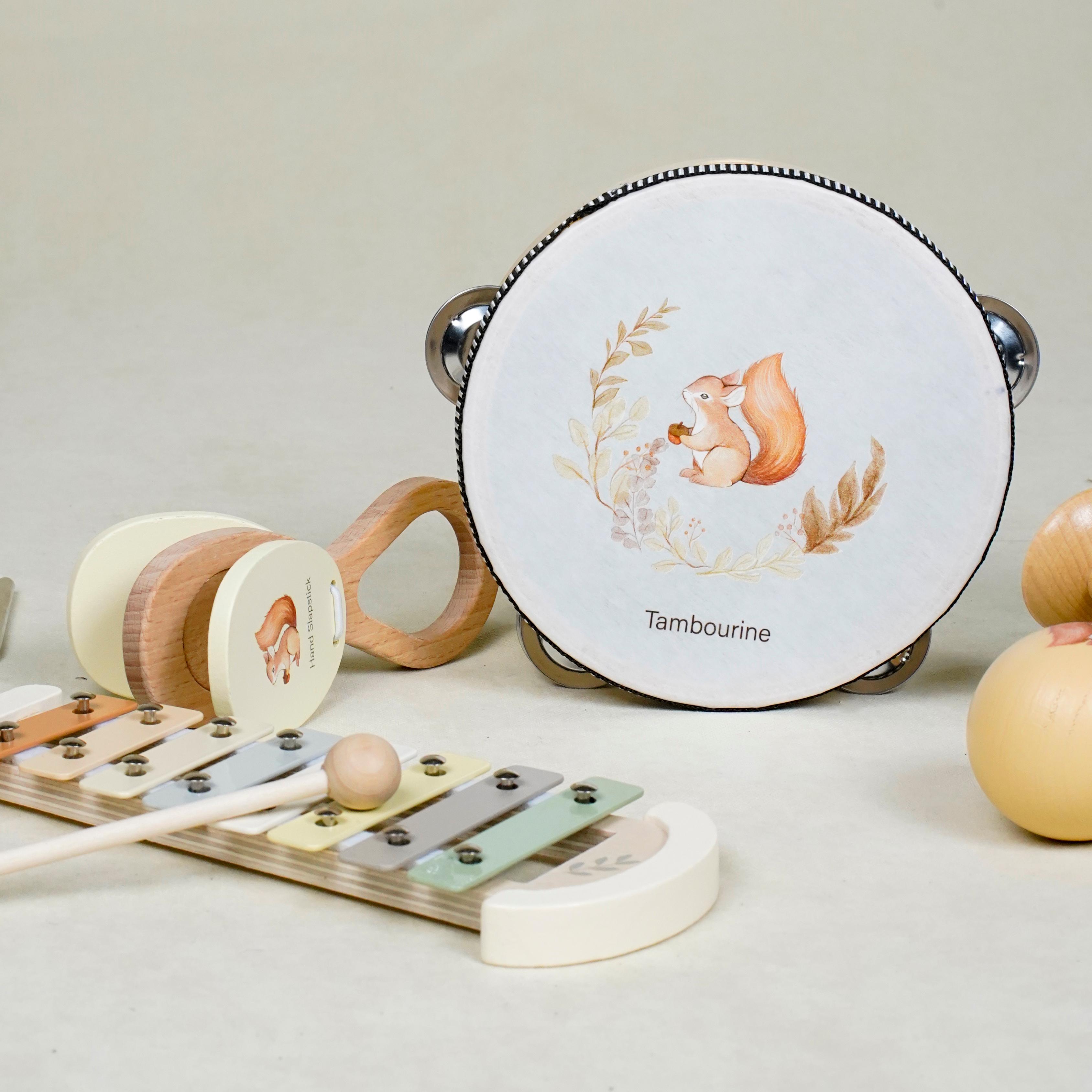 Lora Bliss Ahşap ve Metal Çocuk Müzik Aletleri Seti – 6 Parça Eğitici Set