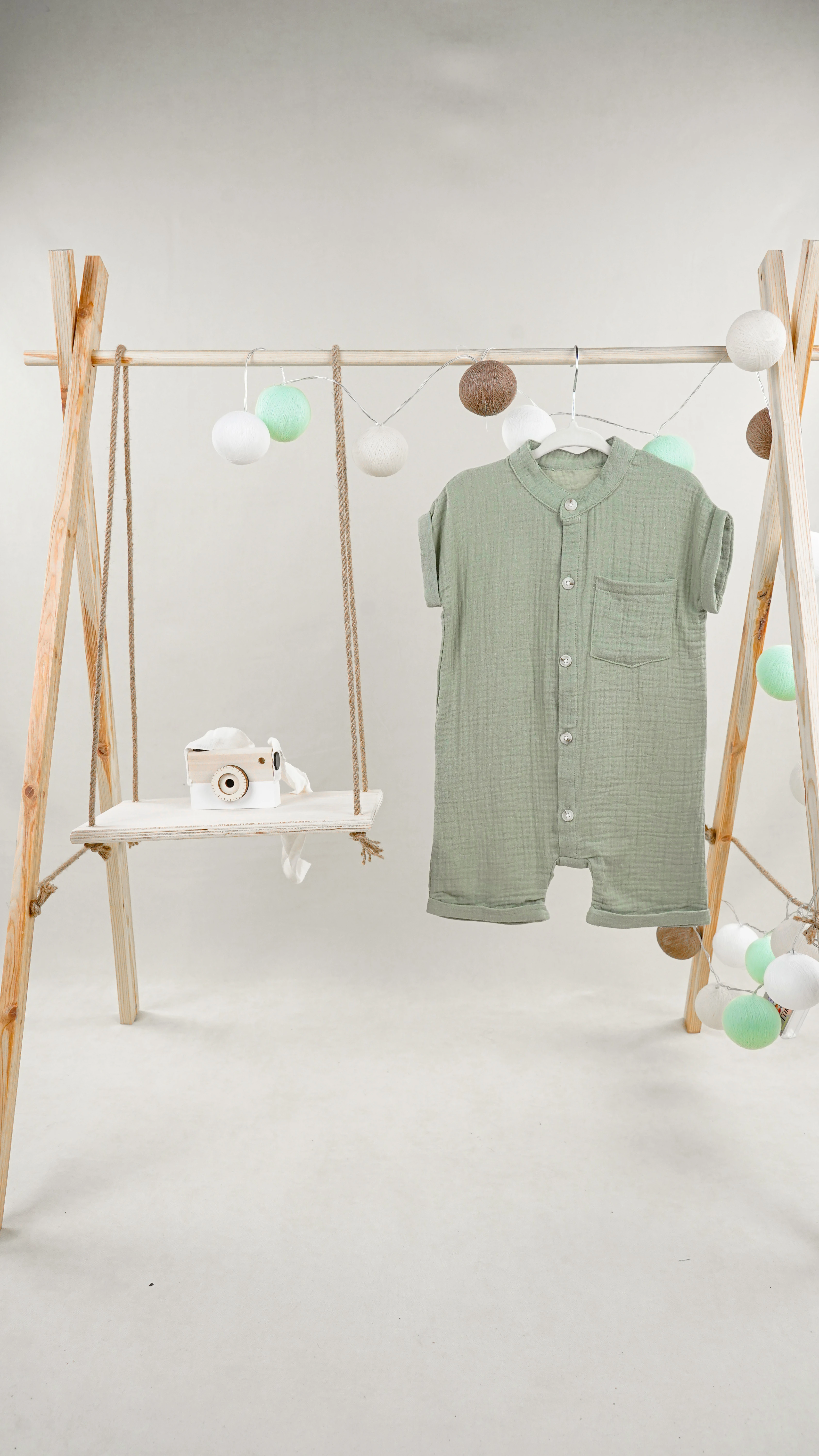 Lora Bliss Erkek Açık Yeşil Pamuk Tulum