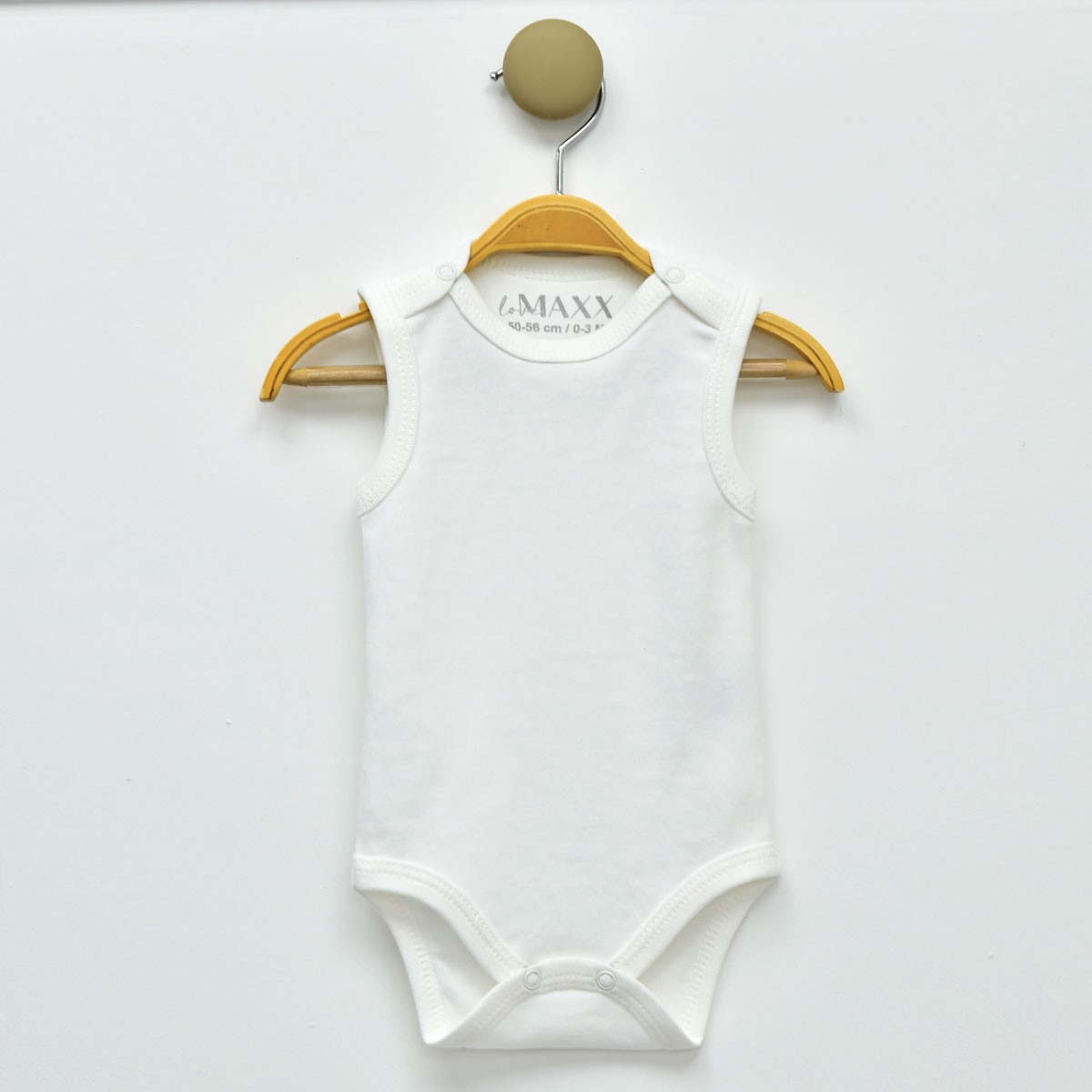 Lora Bliss Unisex 3-18 Ay İnterlok Atlet Body – Krem Renk
