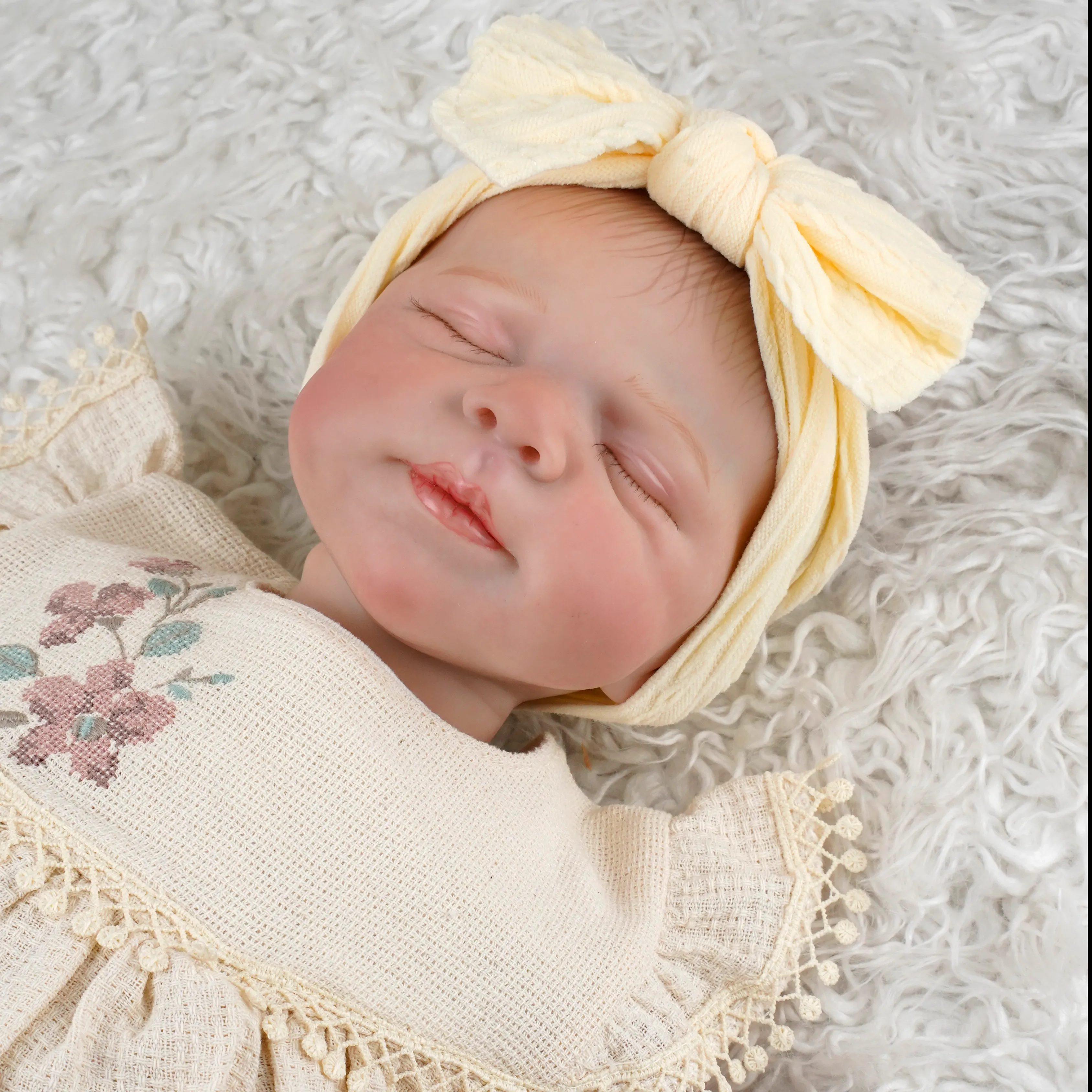 Lora Bliss Fiyonk Figürlü Penye Saç Bandı - Açık Sarı