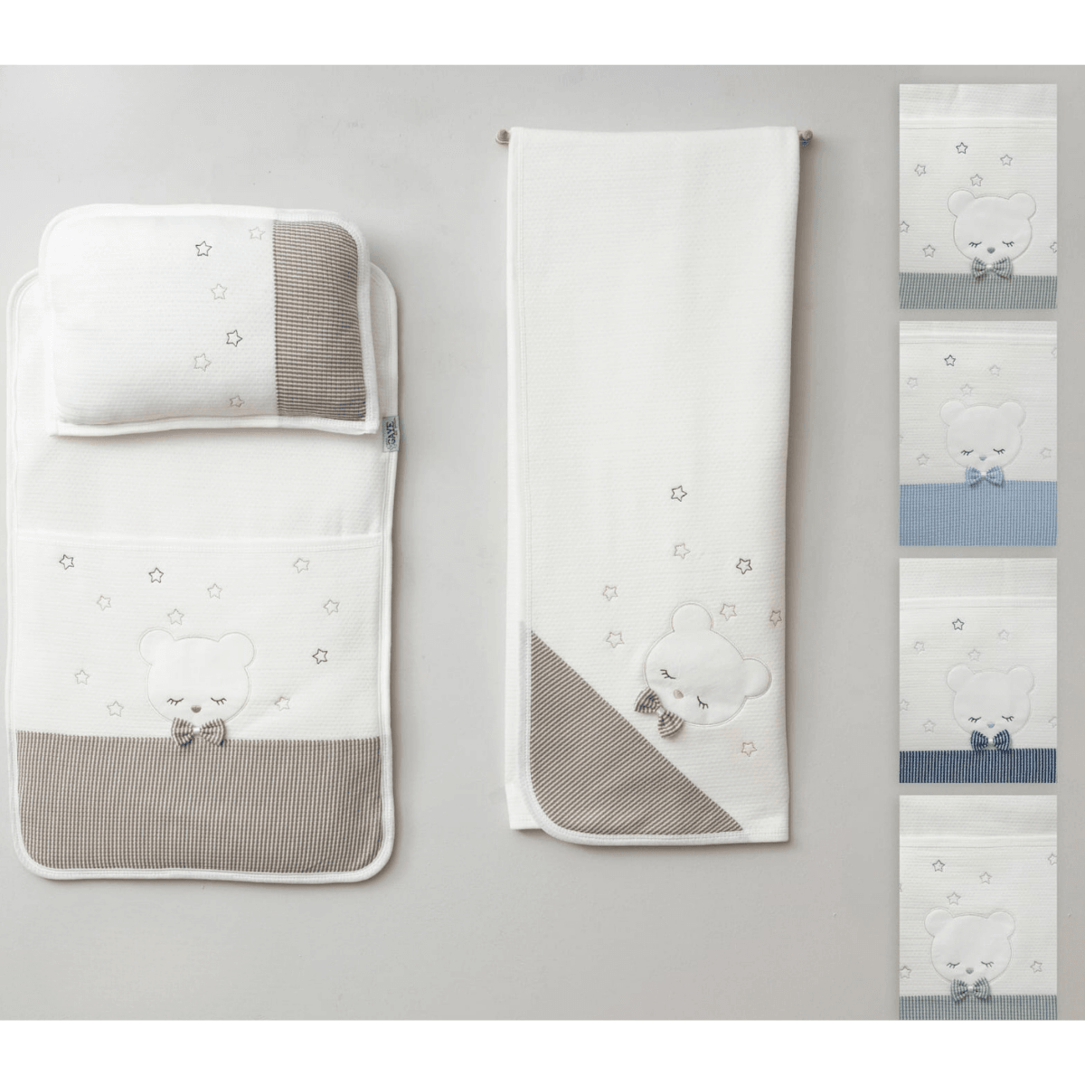 Lora Bliss Erkek Yıldızlı Ayıcık Alt Açma Takımı – 3 Parça 