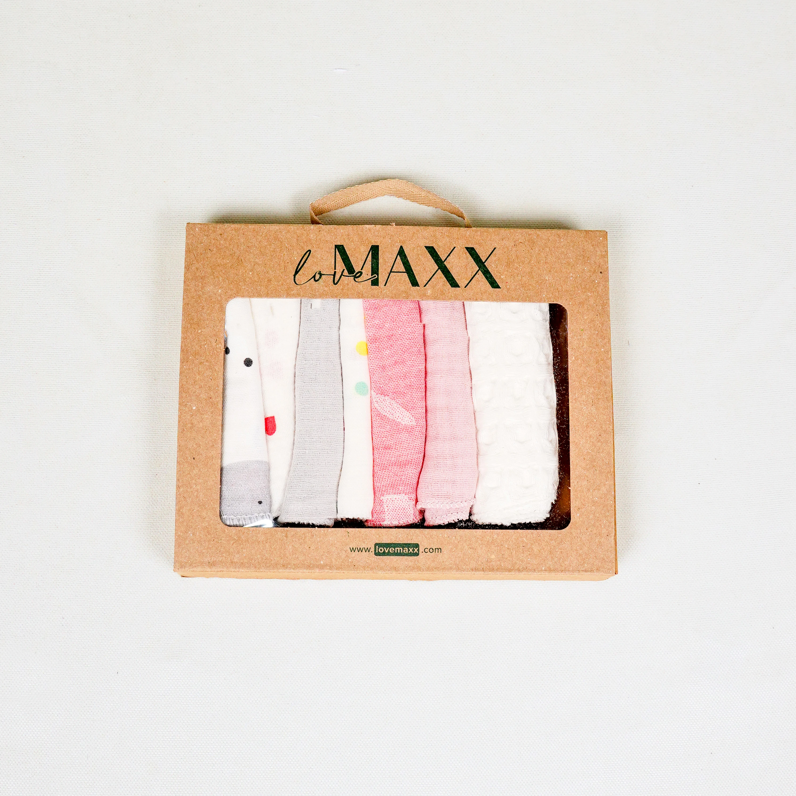 Lora Bliss Unisex Asorti Müslin 7’li Ağız Mendili - Mint Yeşili