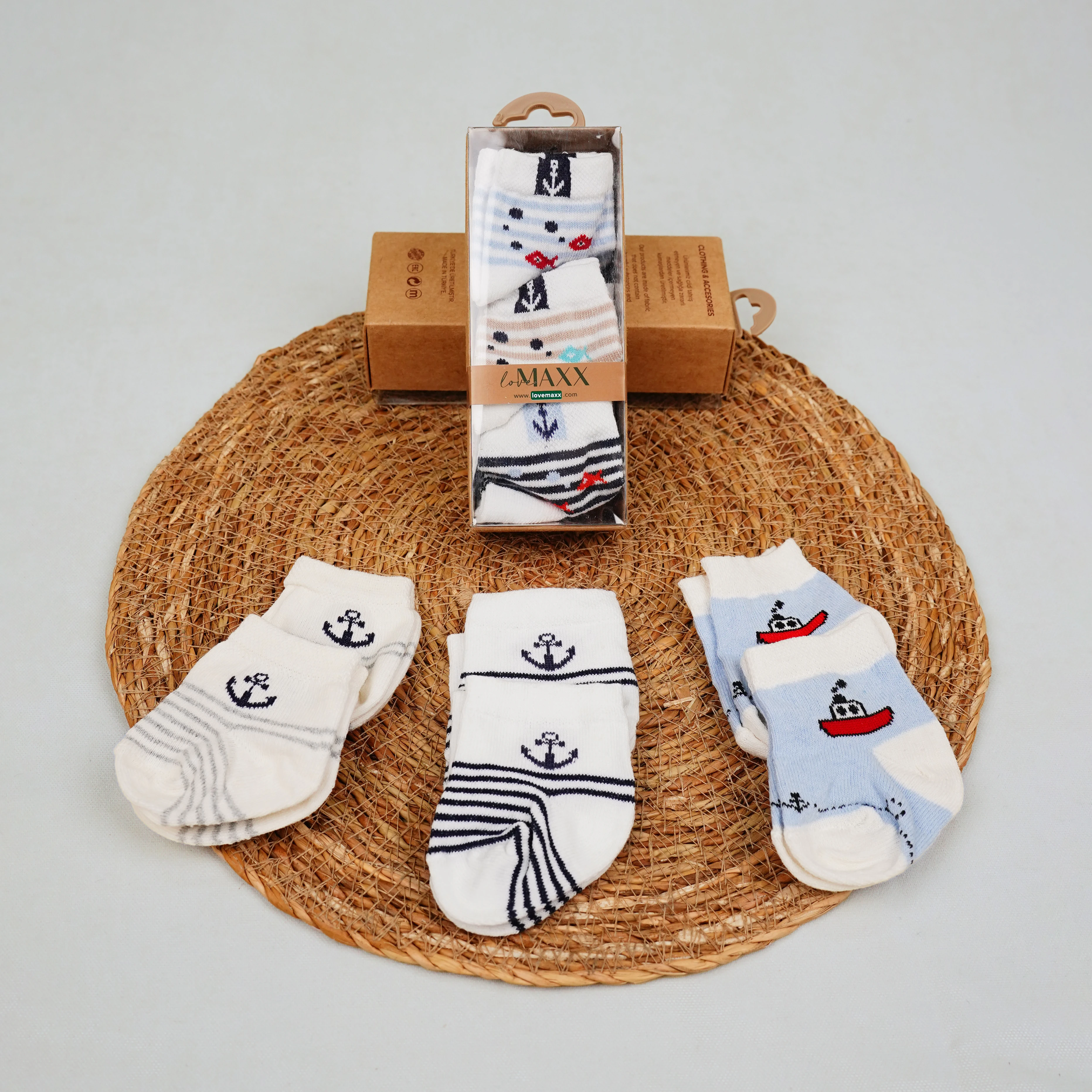 Lora Bliss 6’lı Desenli Çorap Seti - Çok Renkli