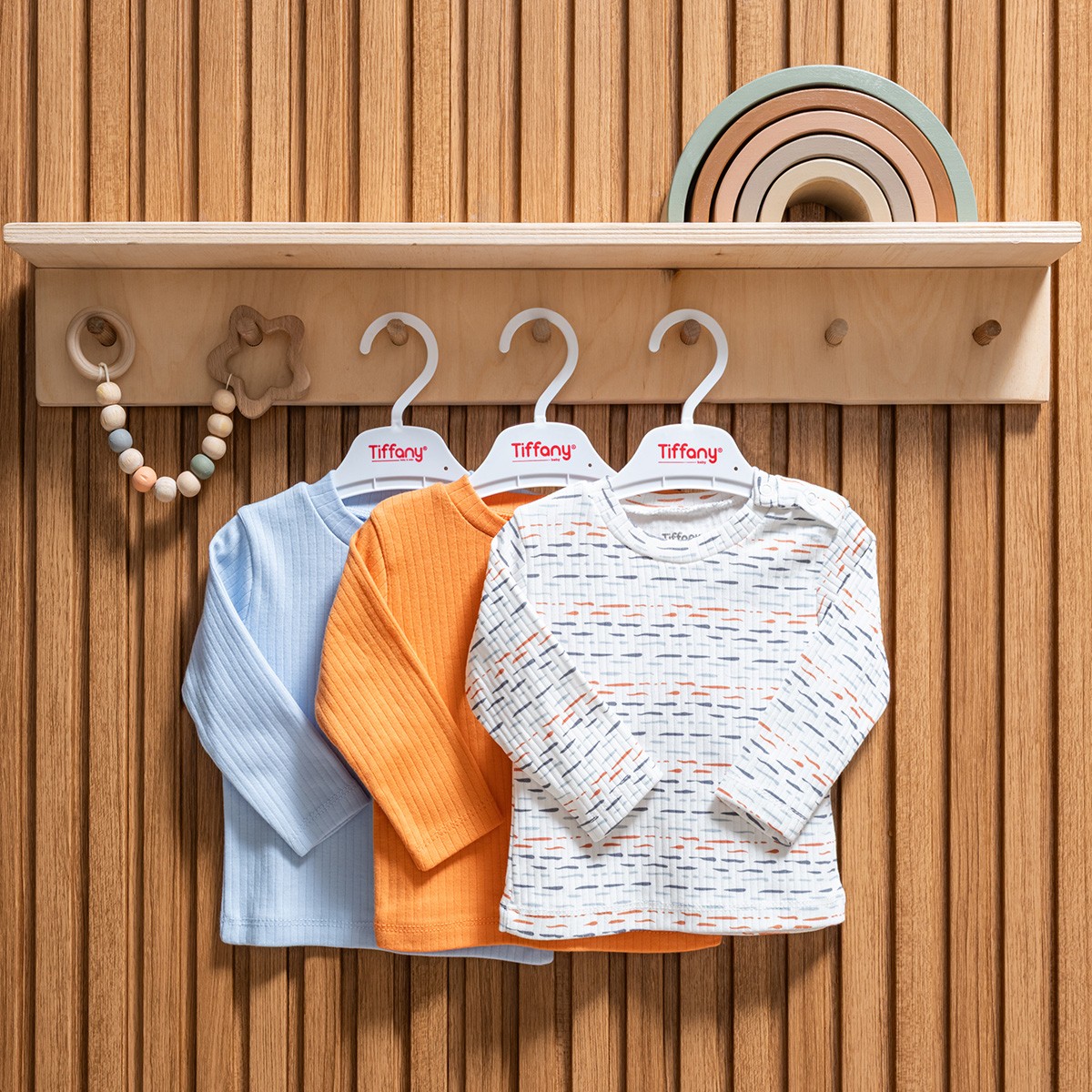 Lora Bliss Erkek Striped Desenli 3’lü Sweat Set – 18 Ay | Uzun Kollu Basic Takım