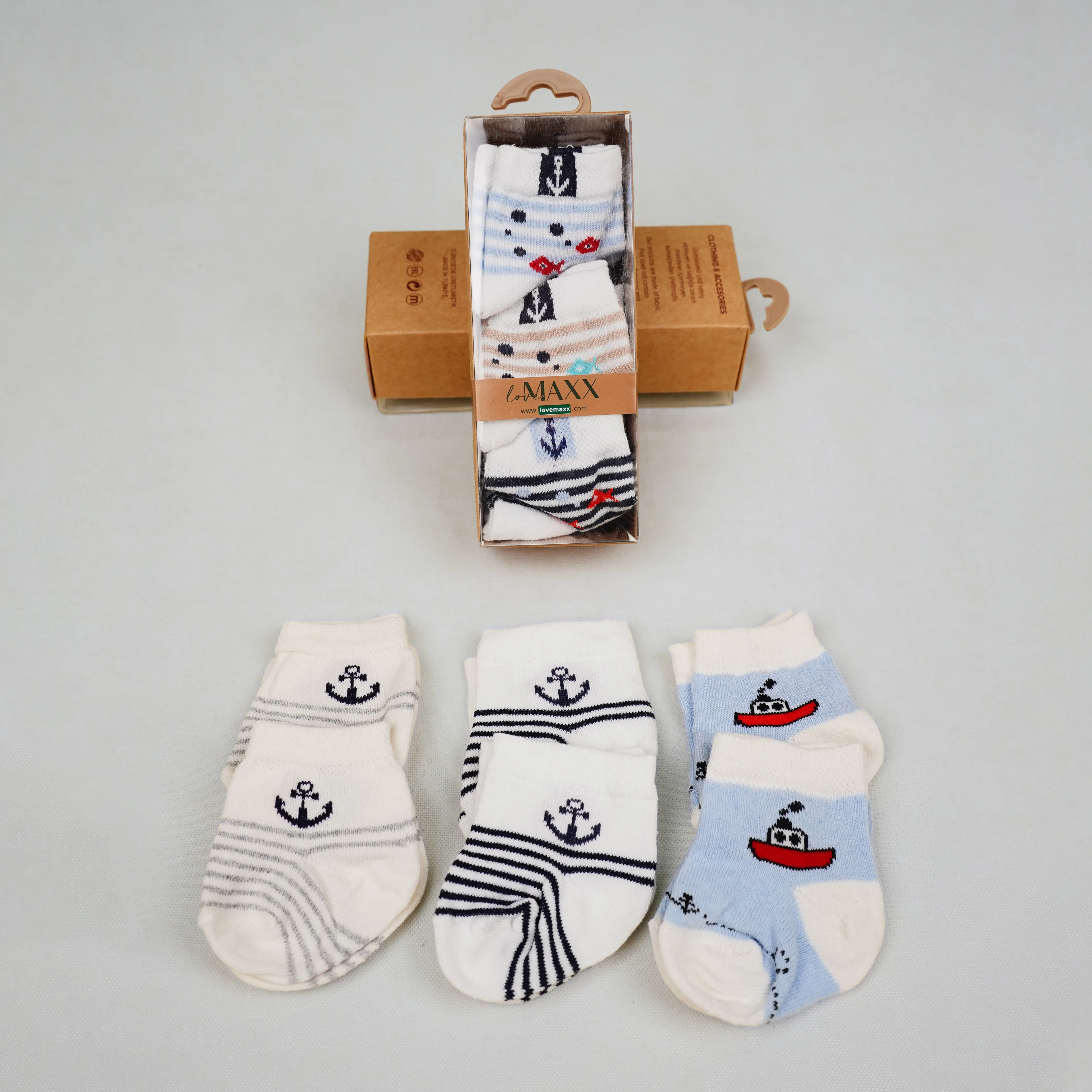 Lora Bliss 6’lı Desenli Çorap Seti - Çok Renkli