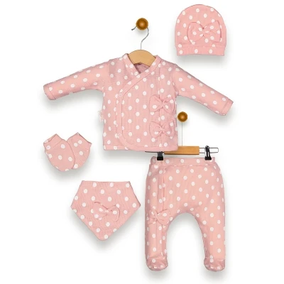 Lora Bliss Bebek Kız Puanlı Fiyonklu Hastane Çıkış Seti – Gül Kurusu | Şıklık ve Zarafet Bir Arada - Gül Kurusu