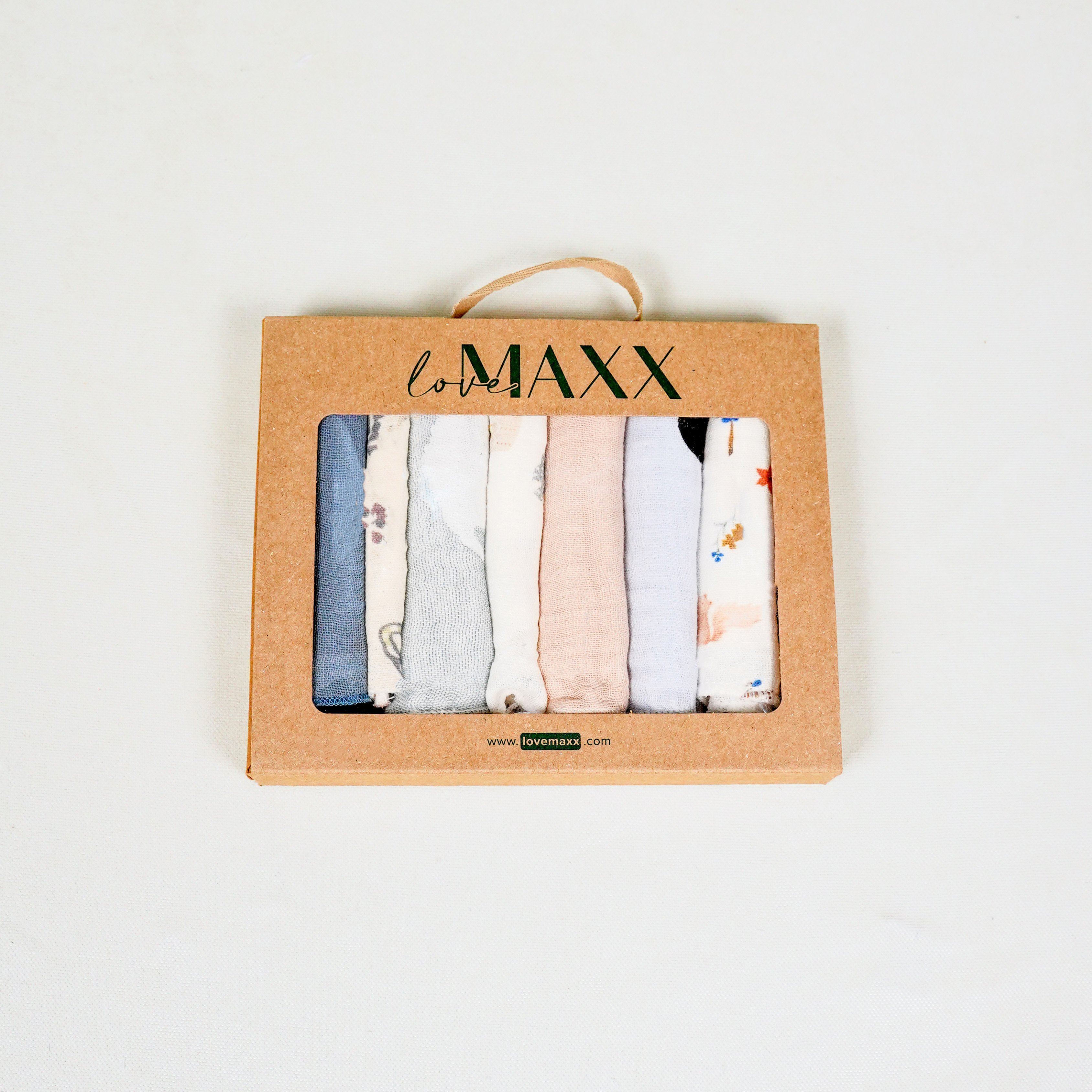Lora Bliss Unisex Asorti Müslin 7’li Ağız Mendili - Mavi