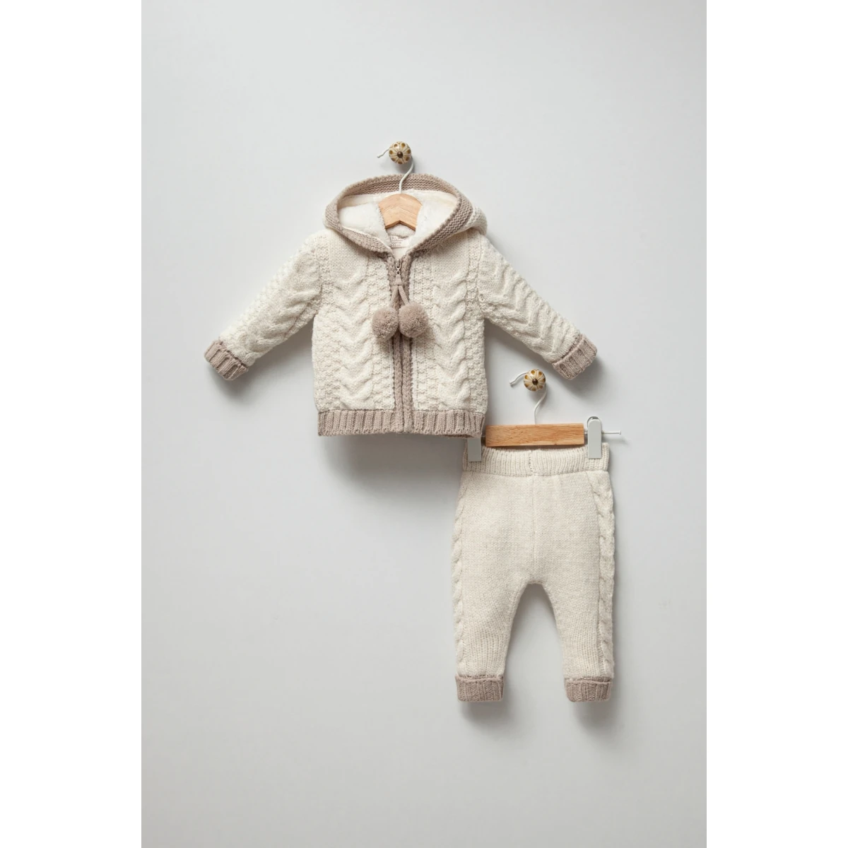 Nipperland Erkek Bebek Ponponlu Garnili Triko Takım