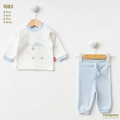 Lora Bliss Erkek Ayılı 2’li Takım - Mavi