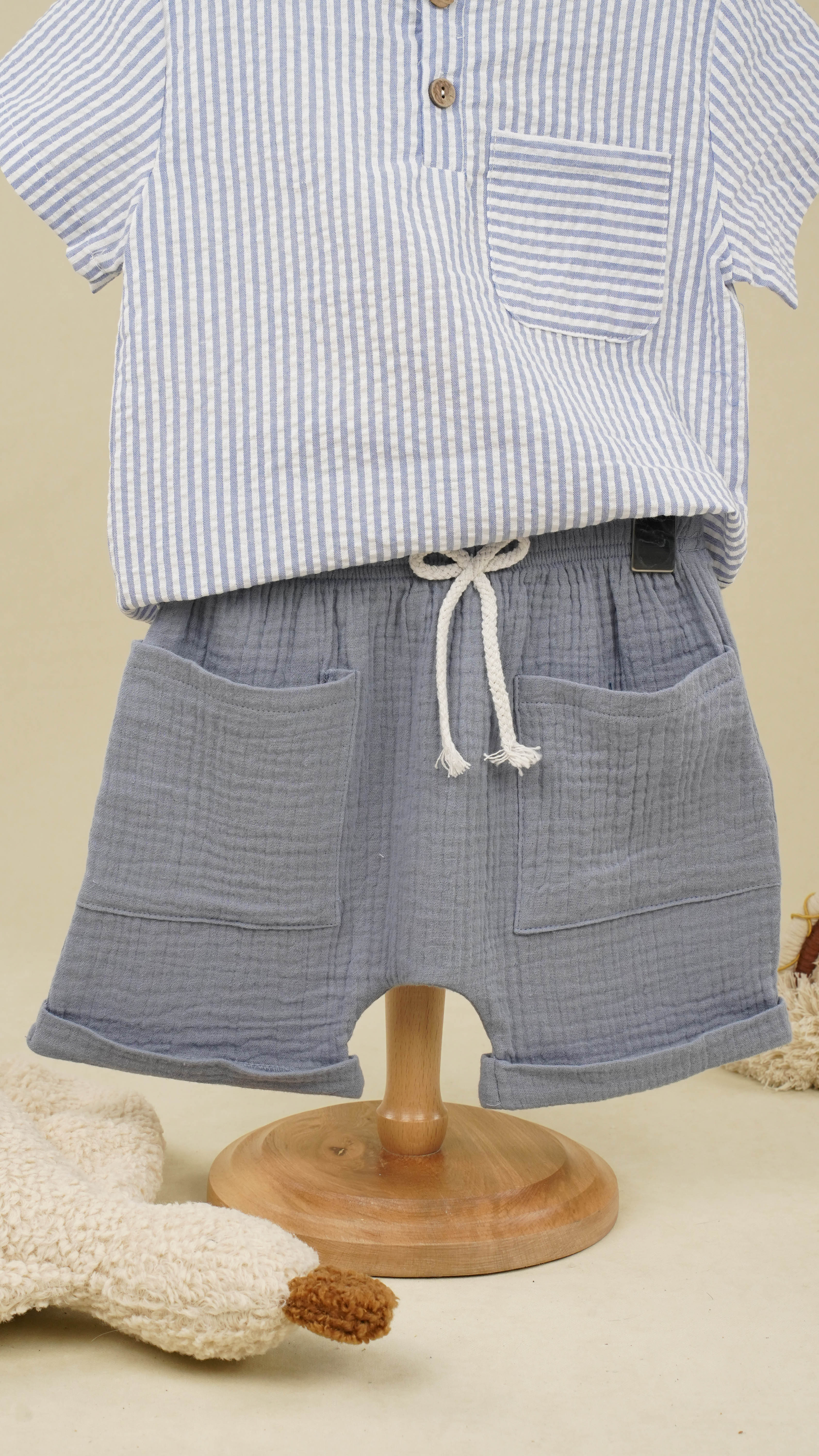 Lora Bliss Erkek Çocuk Gökyüzü Mavisi İkili Takım