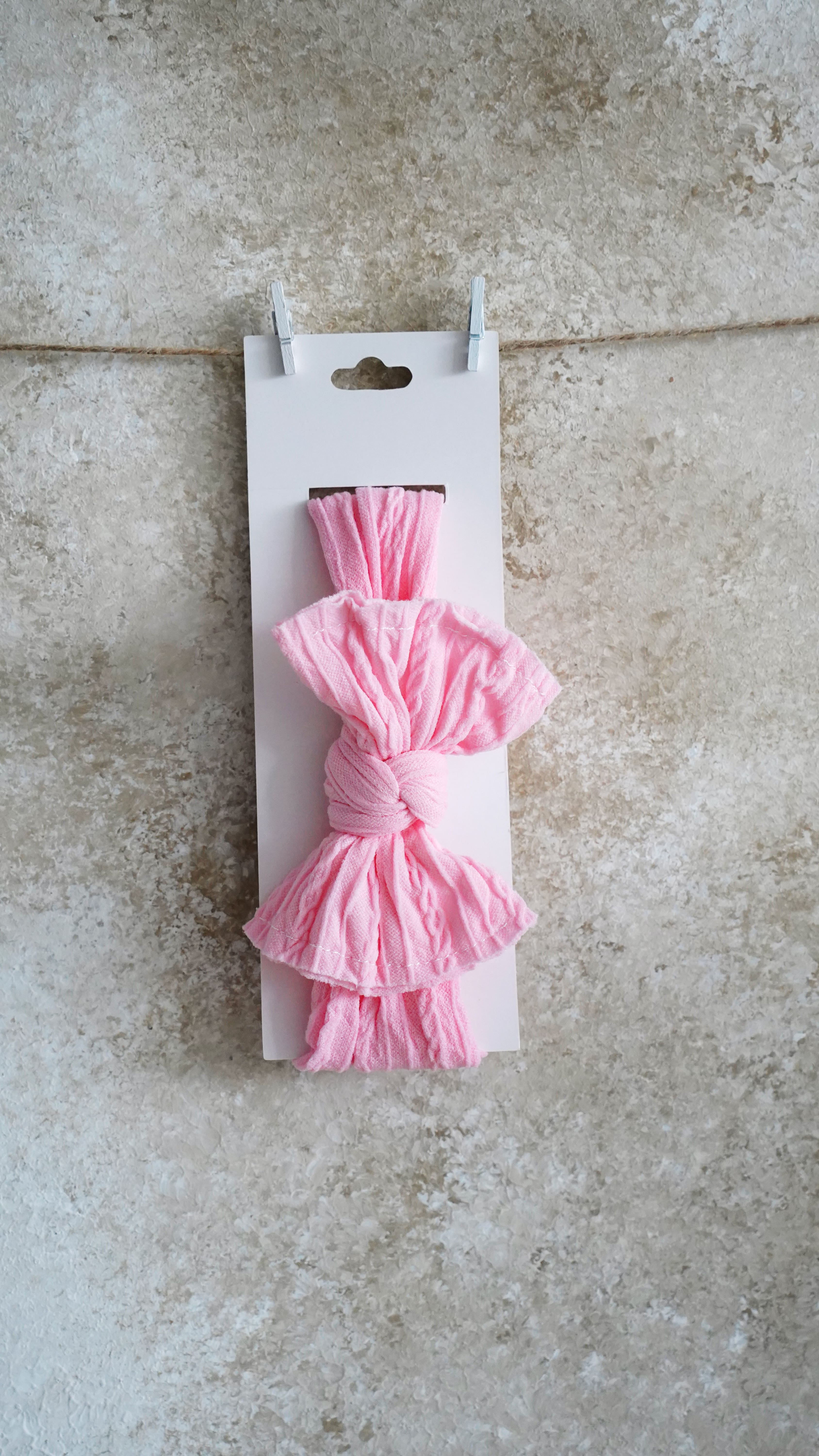 Lora Bliss Fiyonk Figürlü Penye Saç Bandı - Şeker Pembe