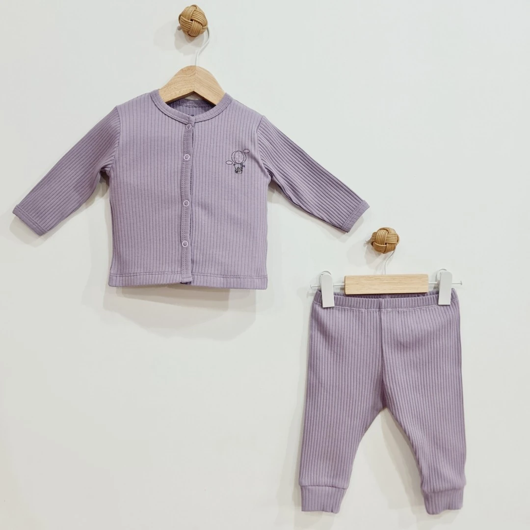 Lora Bliss Kız 2’li Balon Baskılı Takım - Mor