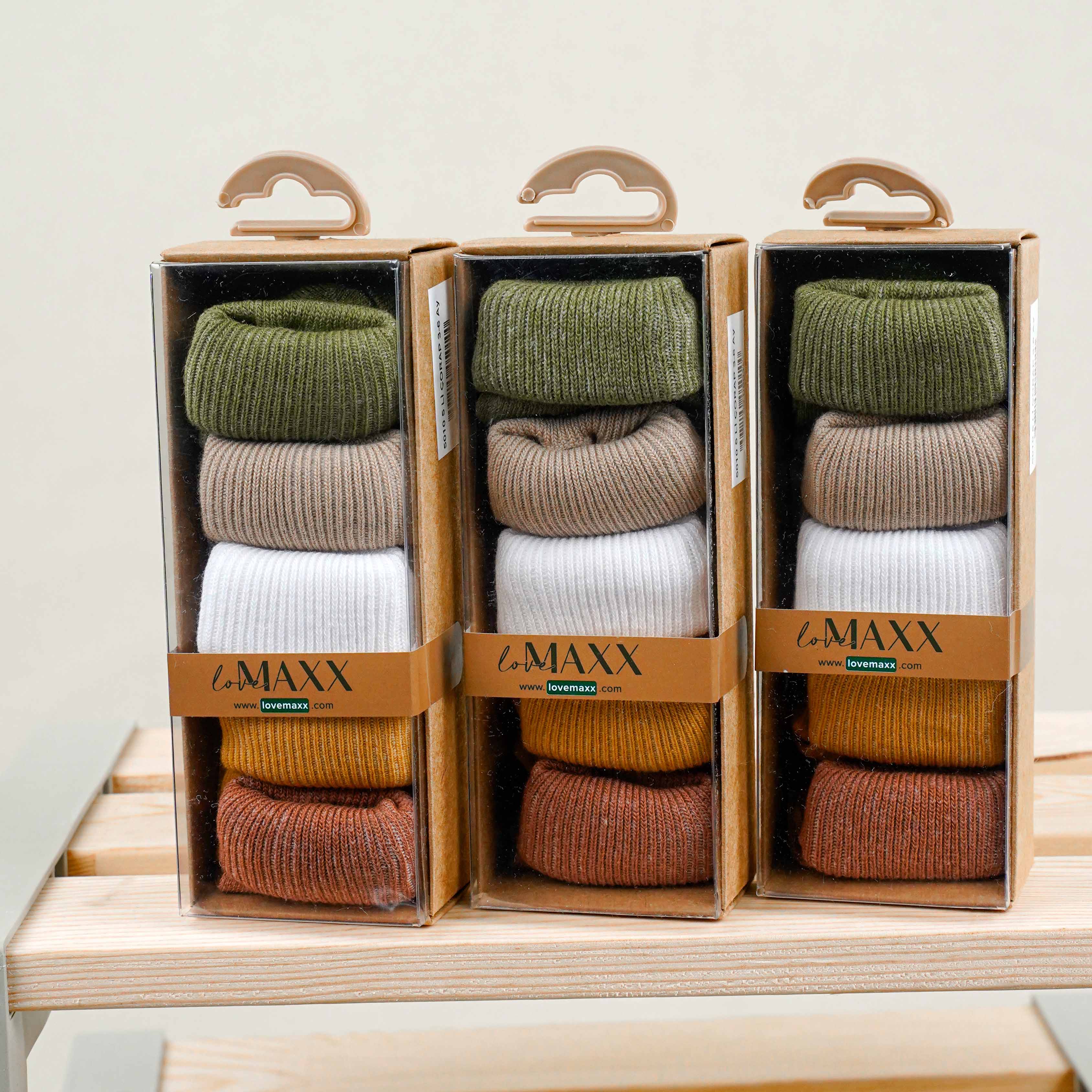 Lora Bliss Unisex 5’li Bebek Çorap Seti - Toprak Tonları