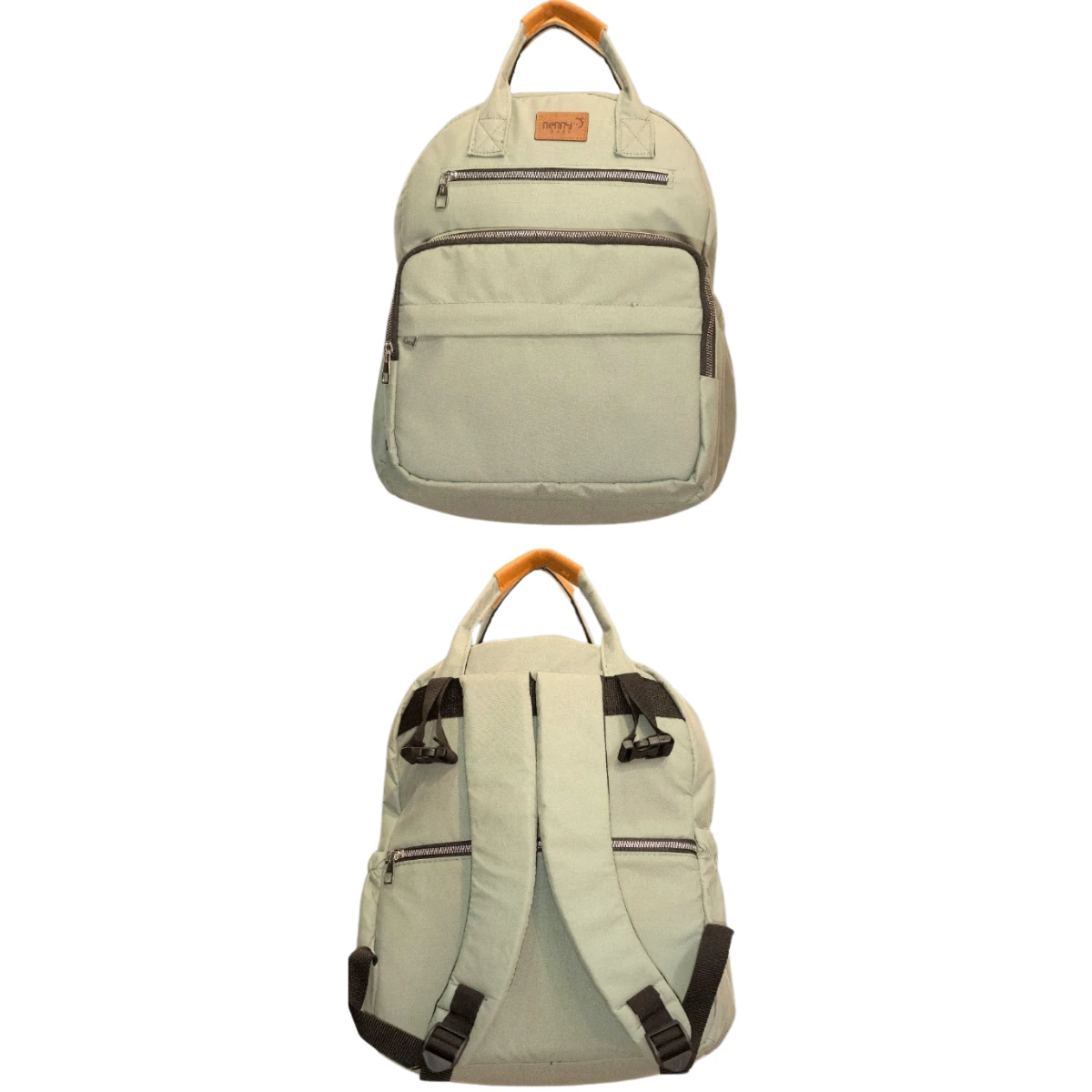 Lora Bliss Lüks Anne Çantası - Beyaz- Yeşil